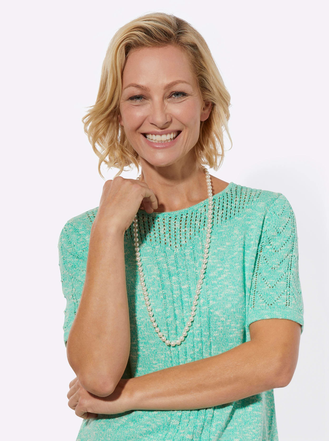 Classic Rundhalspullover »Ajour-Pullover«