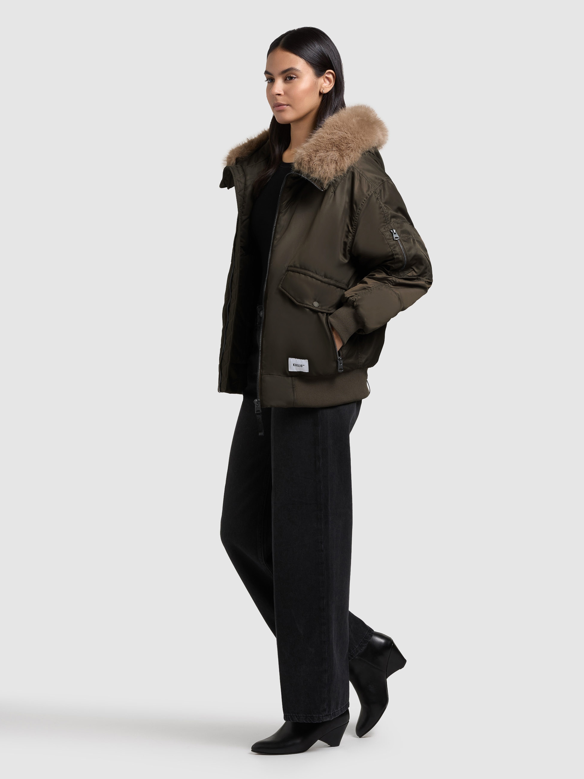 khujo Bomberjacke "CELA" mit Kapuze günstig online kaufen