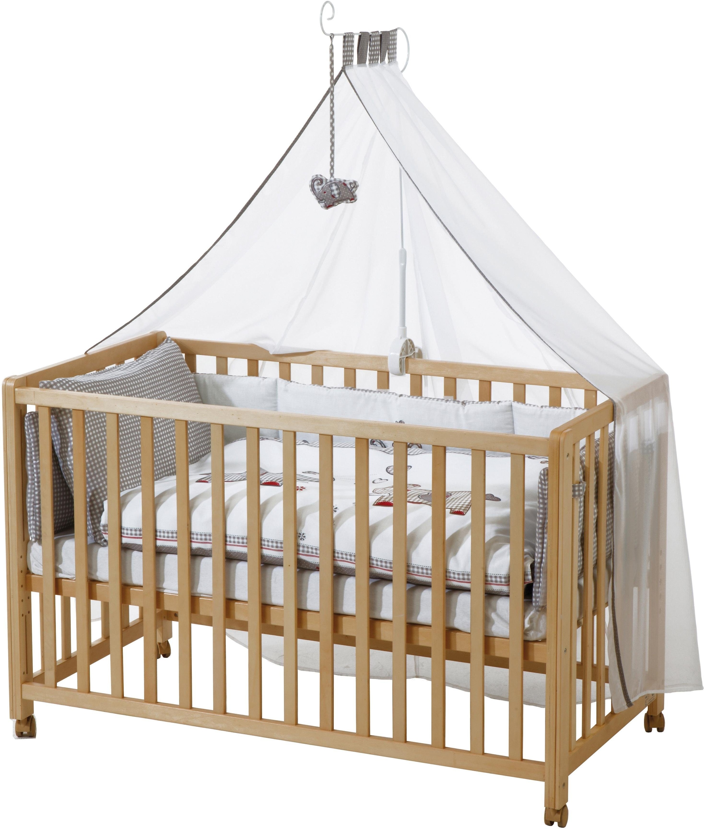 roba® Babybett »Room Bed, Jumbo twins grau«, (6 tlg.)