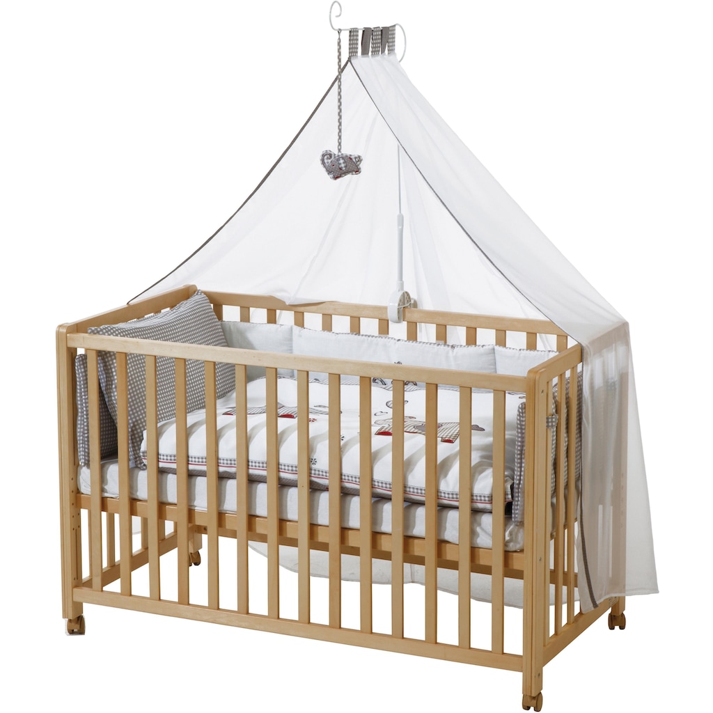 roba® Babybett »Room Bed, Jumbo twins grau«, (6 tlg.)