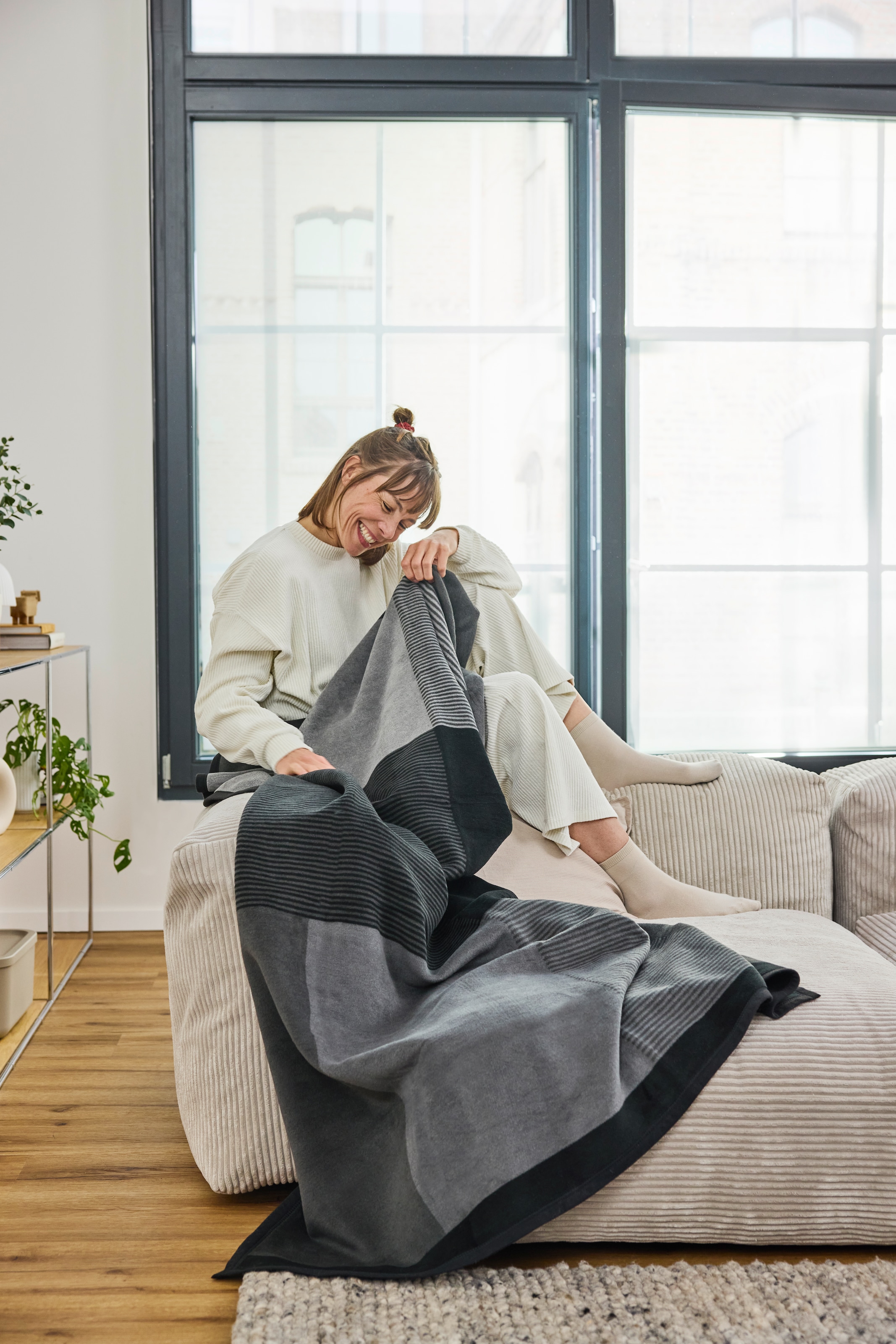 IBENA Wohndecke »Pola« Modernes Patchwork-Design