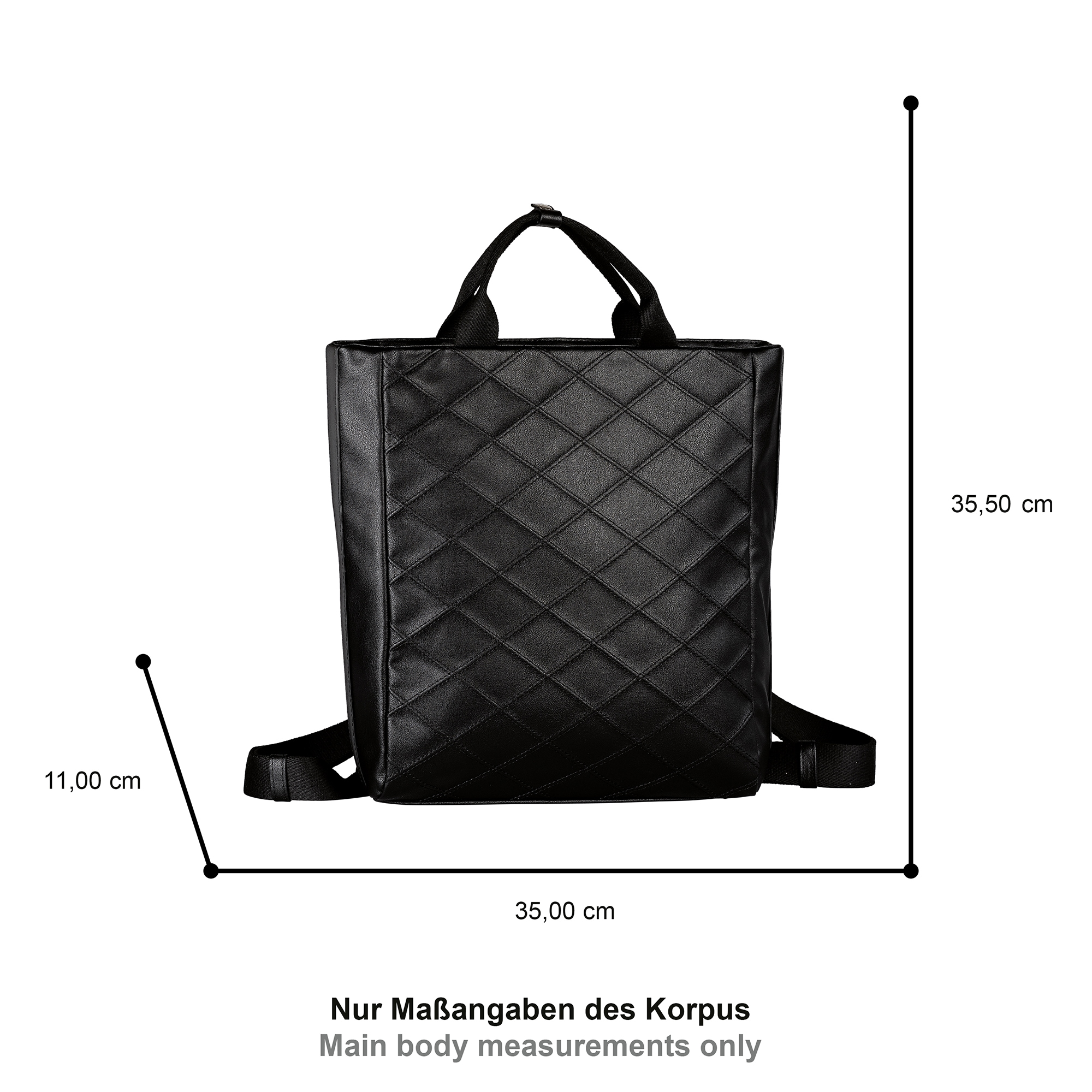 TOM TAILOR Rucksack »Skylar«, Konkav gestepptes Kunstleder, feines Gewebeband und Reflektelemente