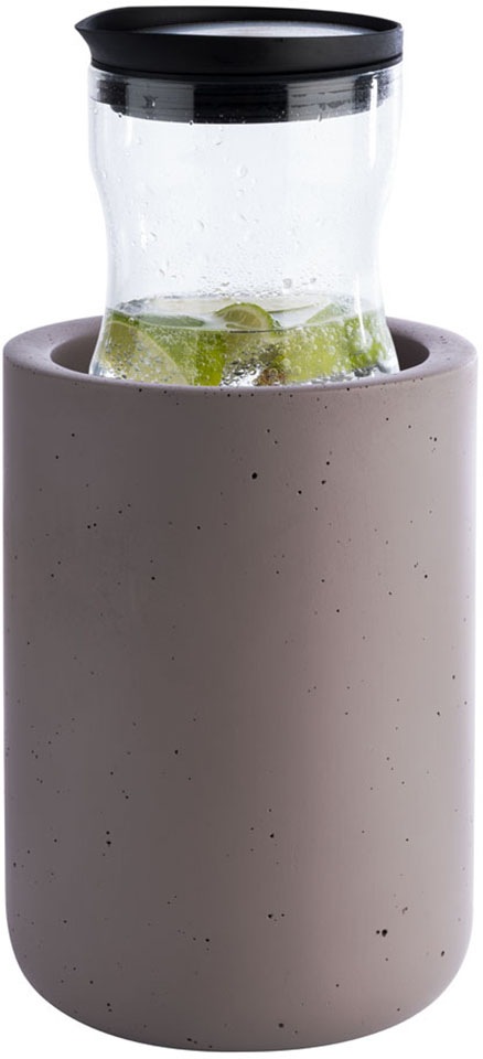 APS Wein- und Sektkühler »Element, Maße ca. Ø 12 cm, Höhe 19 cm, Innendurchmesser ca. 9,5 cm«, (1 tlg.), aus Naturstein, für Flaschen und Getränke, auch als Vase einsetzbar