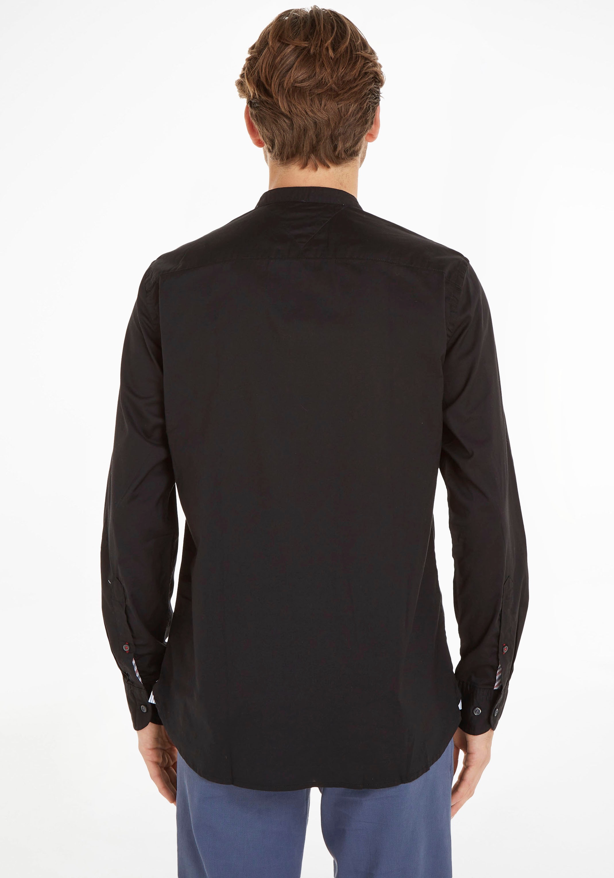 Tommy Hilfiger Langarmhemd "NATURAL SOFT SOLID MAO Regular Fit SHIRT" mit m günstig online kaufen