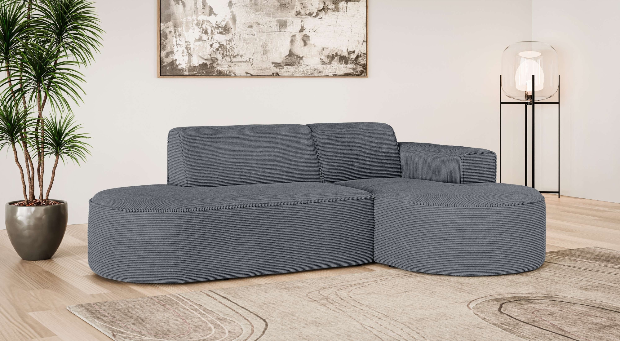 OTTO home Ecksofa "ADELLA Design-Sofa mit Recamiere rechts/links, 248/159/7 günstig online kaufen