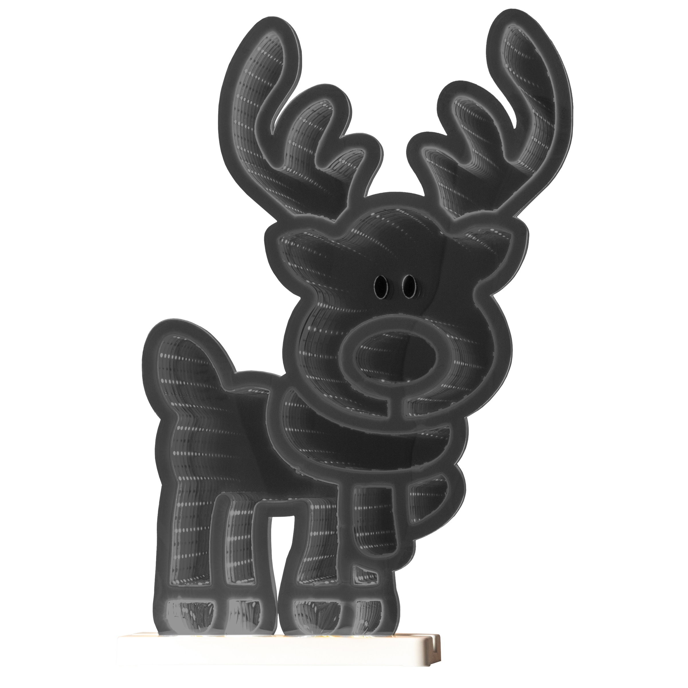 my home LED Dekofigur »LED-Rentier Evaya« LED-Modul Warmweiß Tiefenillusion mit 3D-Effekt, von beiden Seiten zu sehen