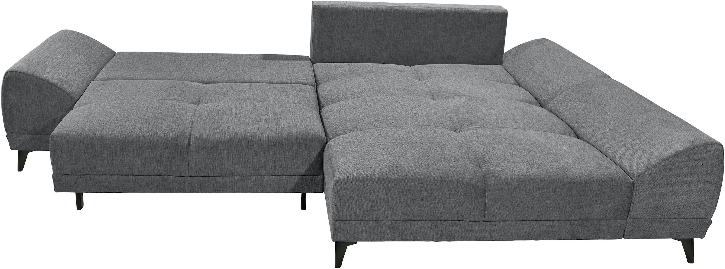 ED EXCITING DESIGN Ecksofa »Scott L-Form«, mit Bettfunktion, Bettkasten & 8 Zierkissen