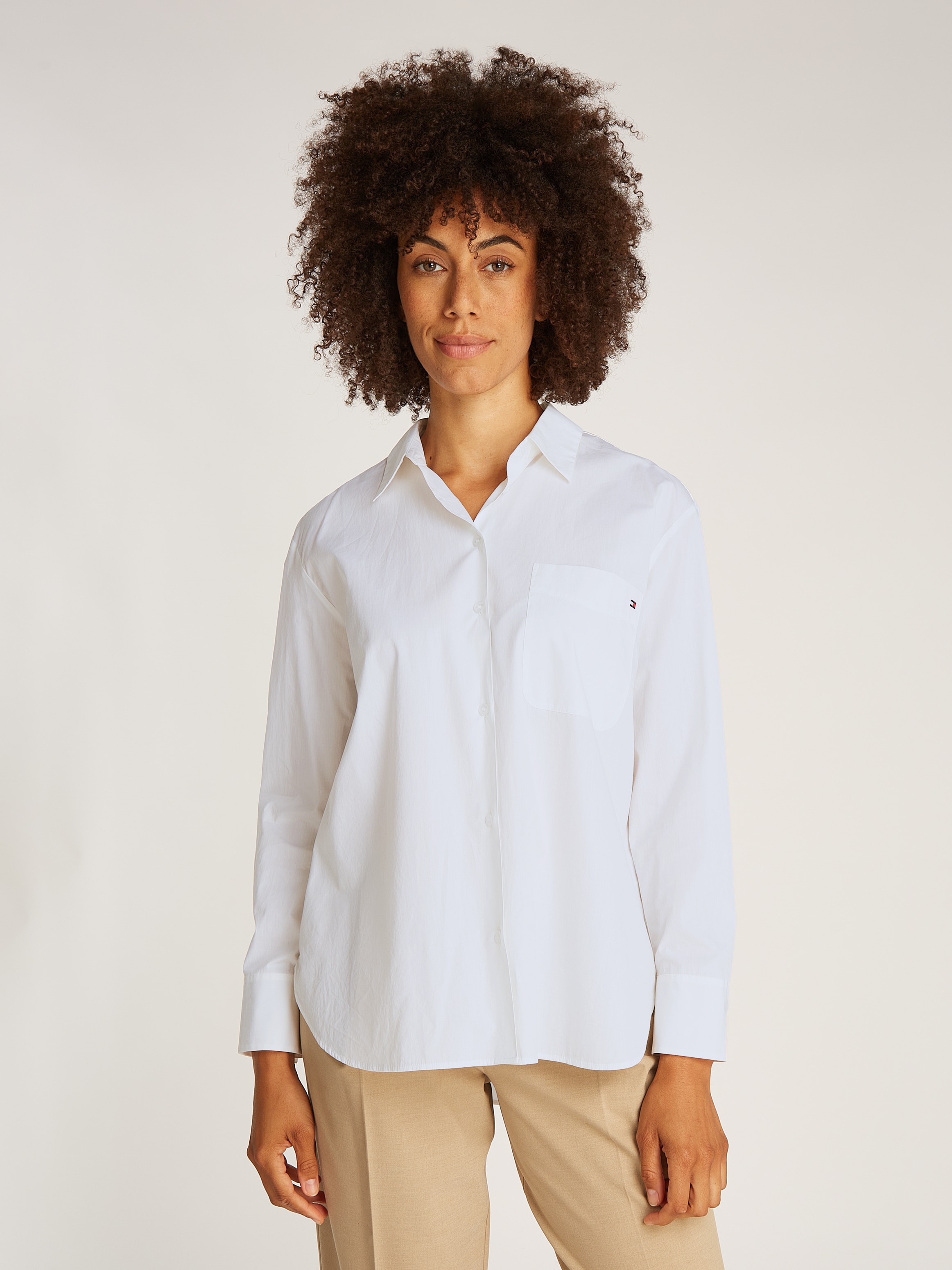Tommy Hilfiger Hemdbluse »ESS POPLIN EASY FIT SHIRT«