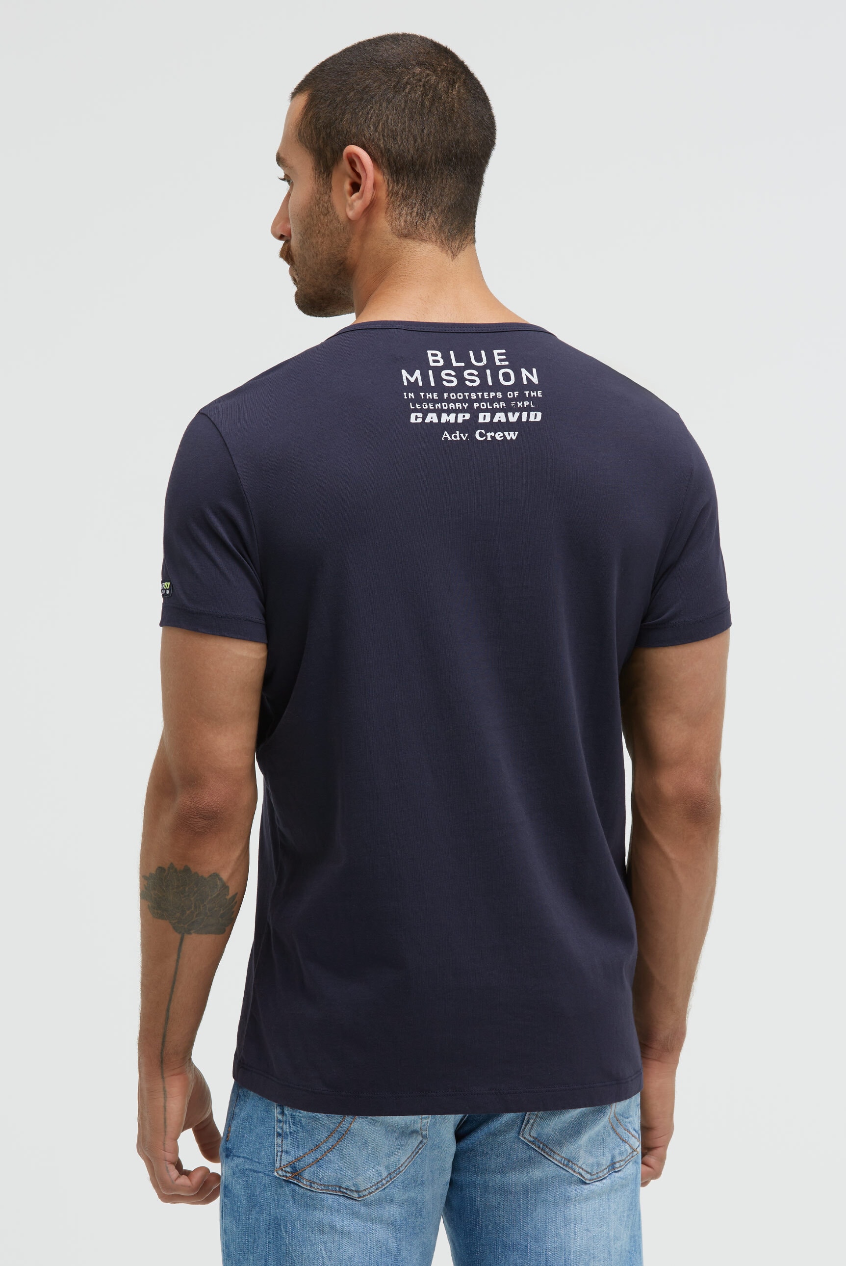 CAMP DAVID Rundhalsshirt, aus Baumwolle