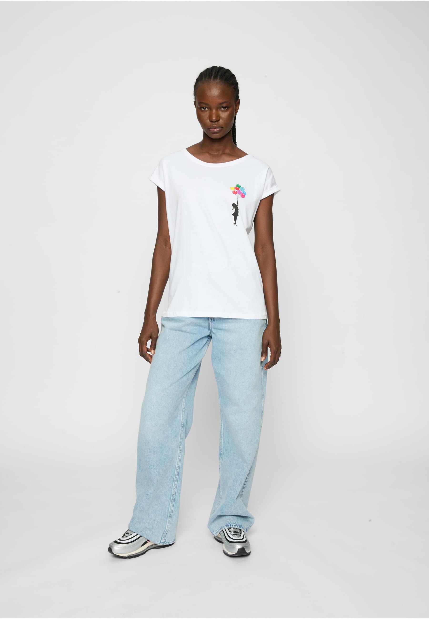 Merchcode Kurzarmshirt »Merchcode Damen Ladies Girl Floating Away T-Shirt«, (1 tlg.)