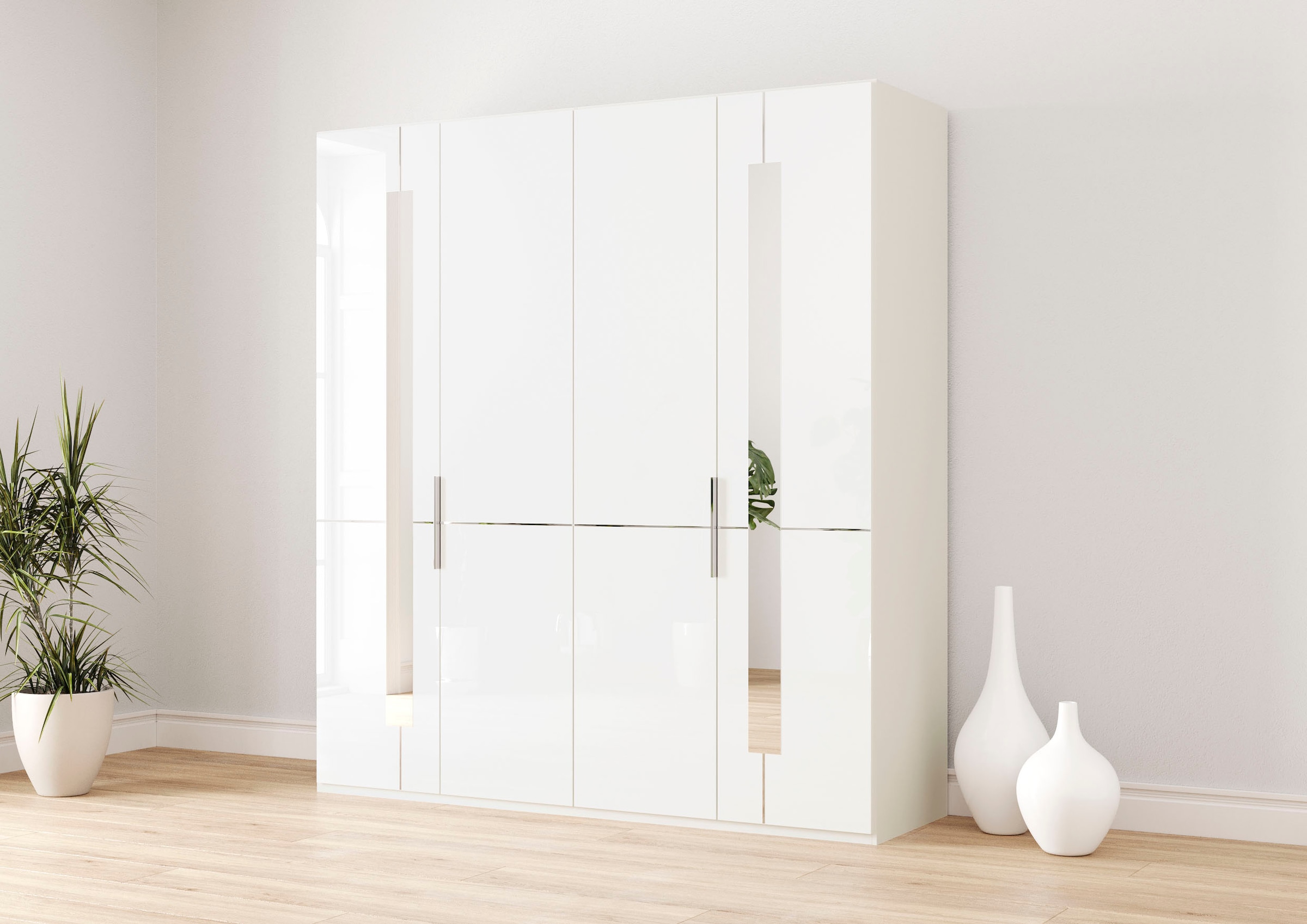 Musterring Kleiderschrank "Imola W" Einlegeböden und Kleiderstangen, mit Glastüren inklusive Zierspiegel