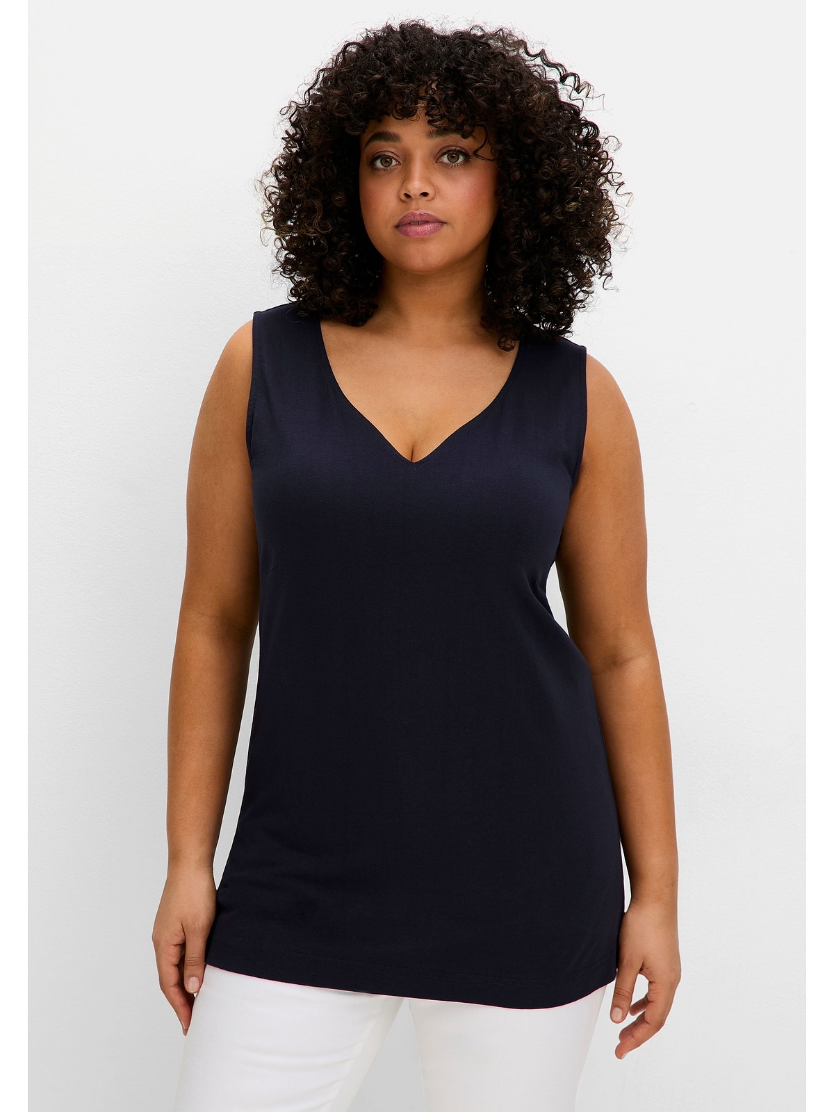 Sheego Tanktop "Große Größen", mit Herzausschnitt günstig online kaufen
