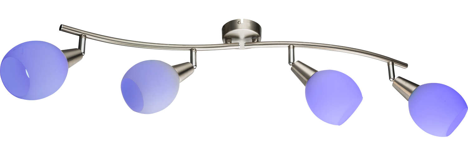 GLOBO LIGHTING Deckenspot »ELLIOTT« E14 1 Stk. Nickel Strahler mit Farbwechsler, Fernbedienung, LED 4x3.5W
