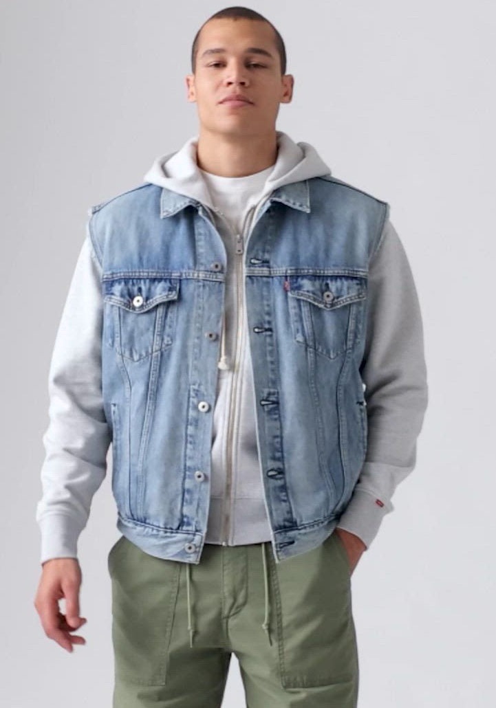 Levis Jeansweste "RELAXED TRUCKER VEST MED INDIGO - WORN IN" günstig online kaufen