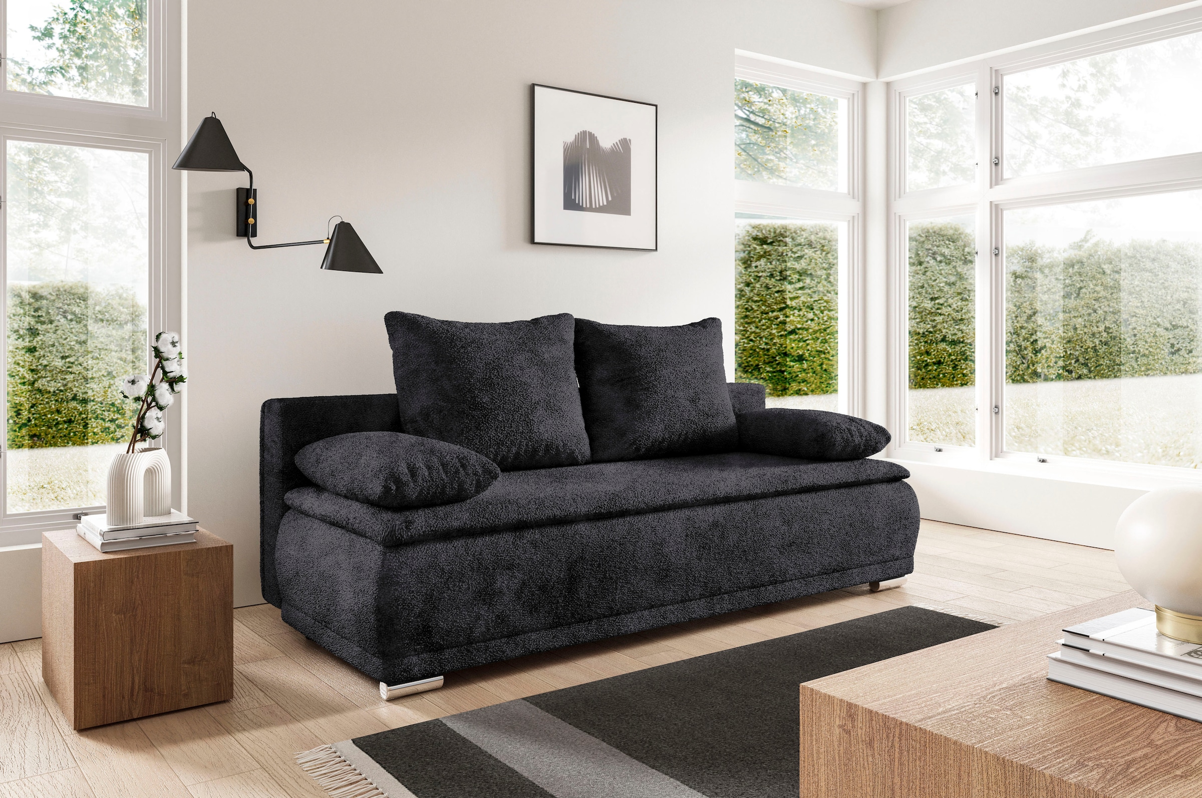 WERK2 Schlafsofa "Biggi komfortabel & elegant, Schlaffunktion, Bettkasten, günstig online kaufen