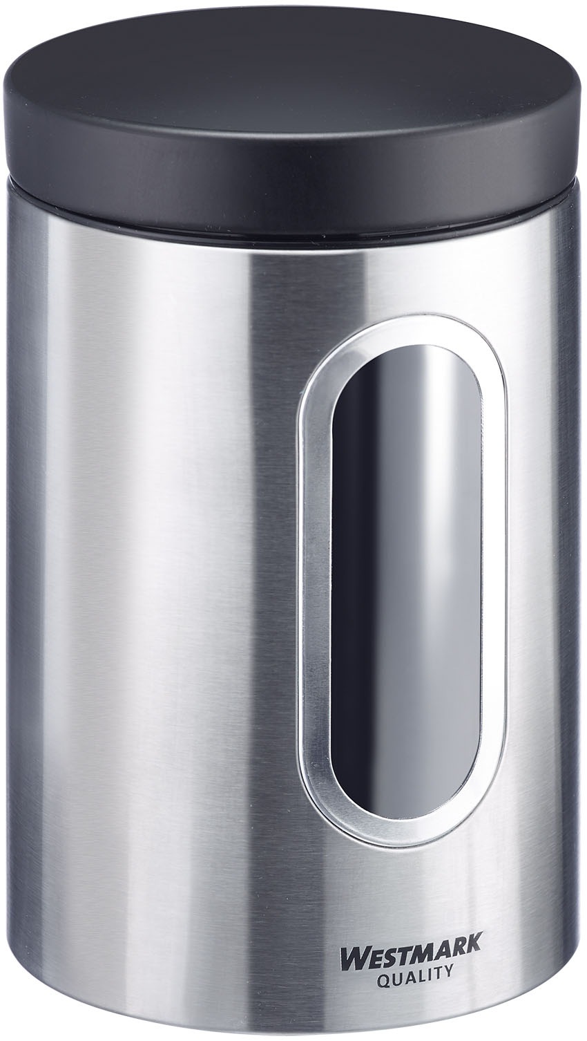 WESTMARK Vorratsdose "Vorratsdose mit Fenster 1800 ml" Edelstahl Vorratsbehälter für Kaffee, Mehl, Zucker etc.