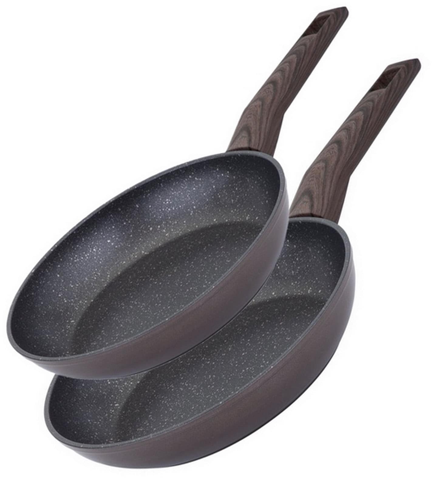 RESTO Kitchenware Pfannen-Set "Carina, antihaftbeschichtet und spülmaschinenfest" Aluminium Set, 1x Bratpfanne Ø 24, 1x Bratpfanne Ø 28, 2 Stk. tlg. für alle Herdarten geeignet, auch Induktion
