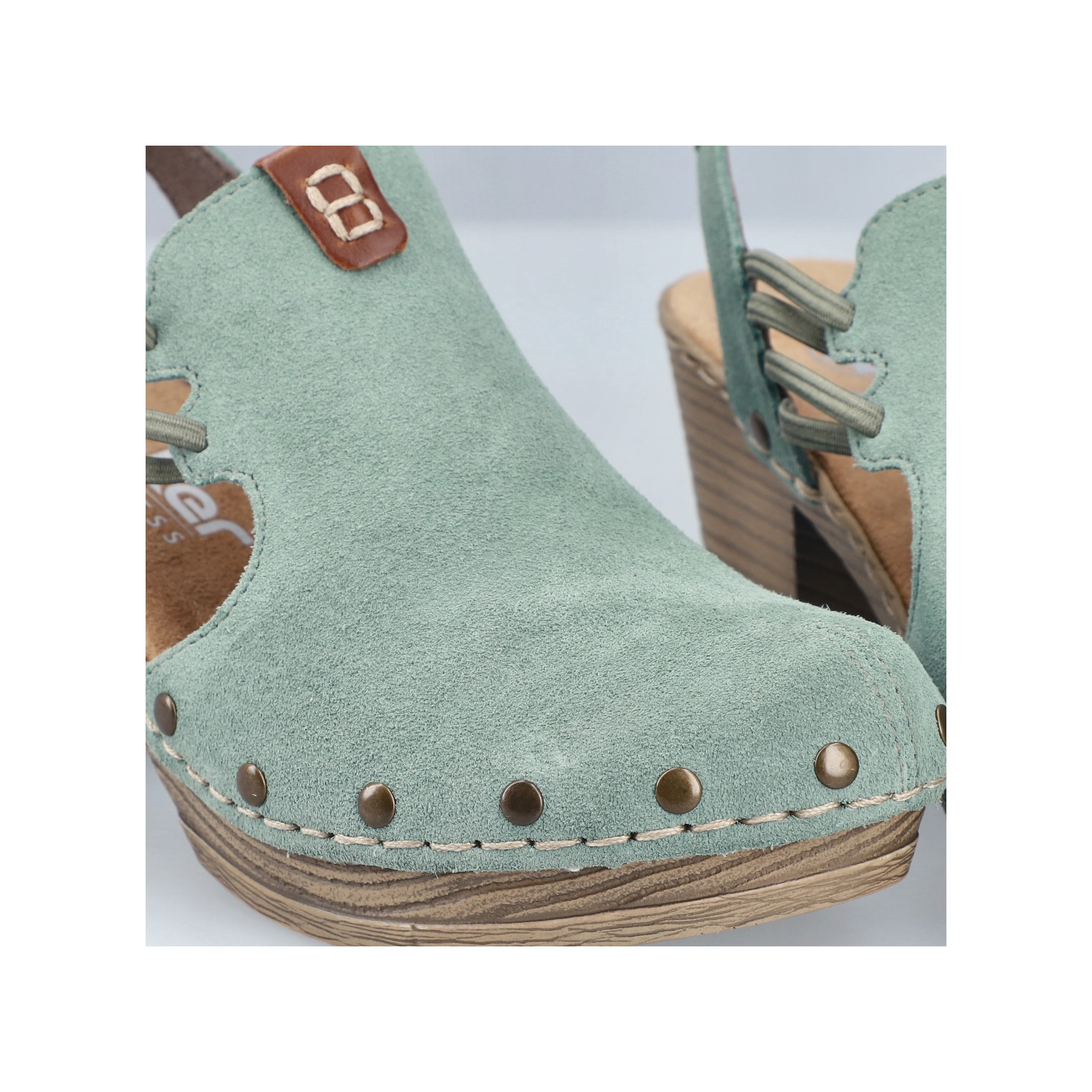 Rieker Clog  Sabot, Sandalette, Sommerschuh mit seitlichen Gummizügen