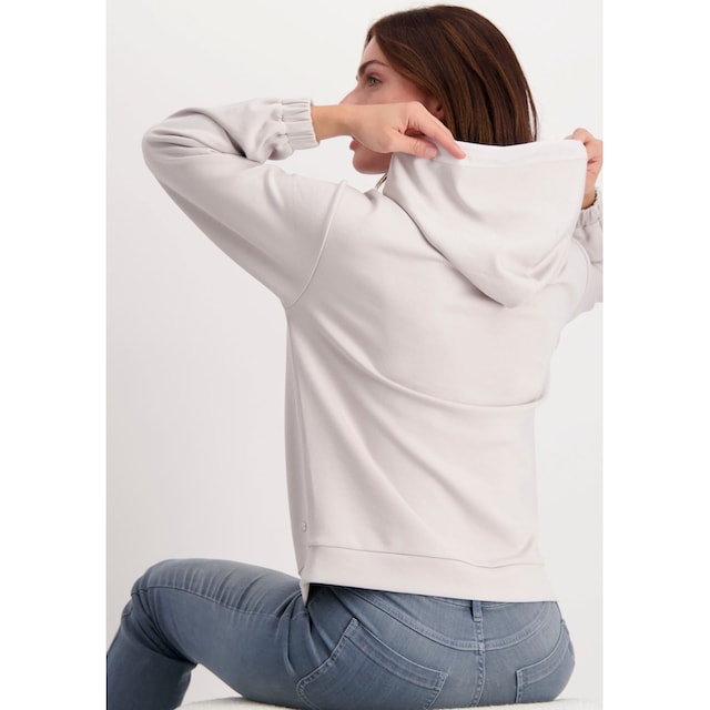 Monari Kapuzensweatshirt »Sweatshirt Satindruck + Schmuck« bestellen | BAUR