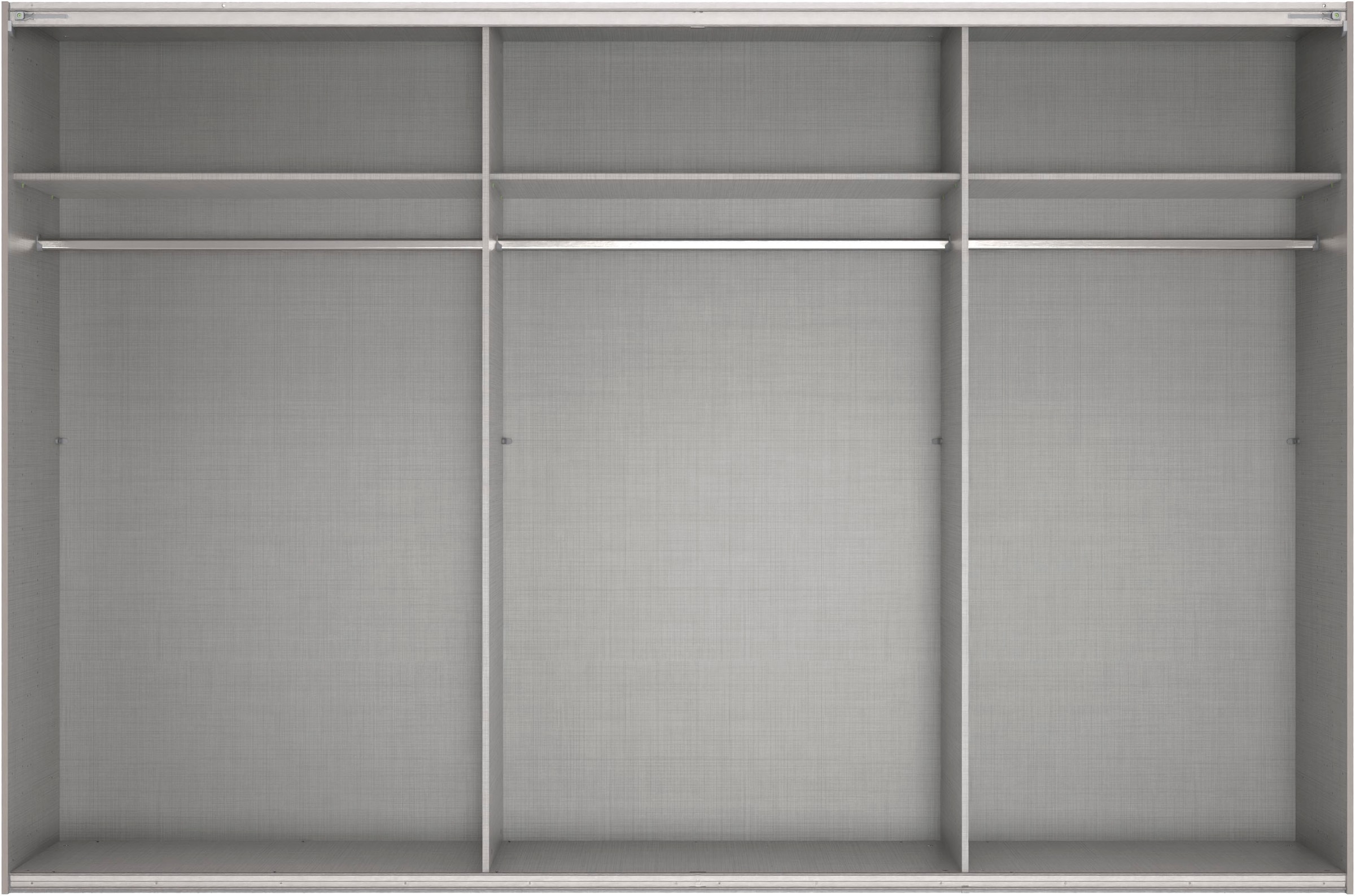 Wimex Schwebetürenschrank »Mugano, Made in Germany, Lieferung bis in Deine Etage und Stellort«, (wähle Deine Ausstattung: Basic oder Premium!), 3 Schwebetüren, große Größen, mit oder ohne Spiegel, Metallgriffe