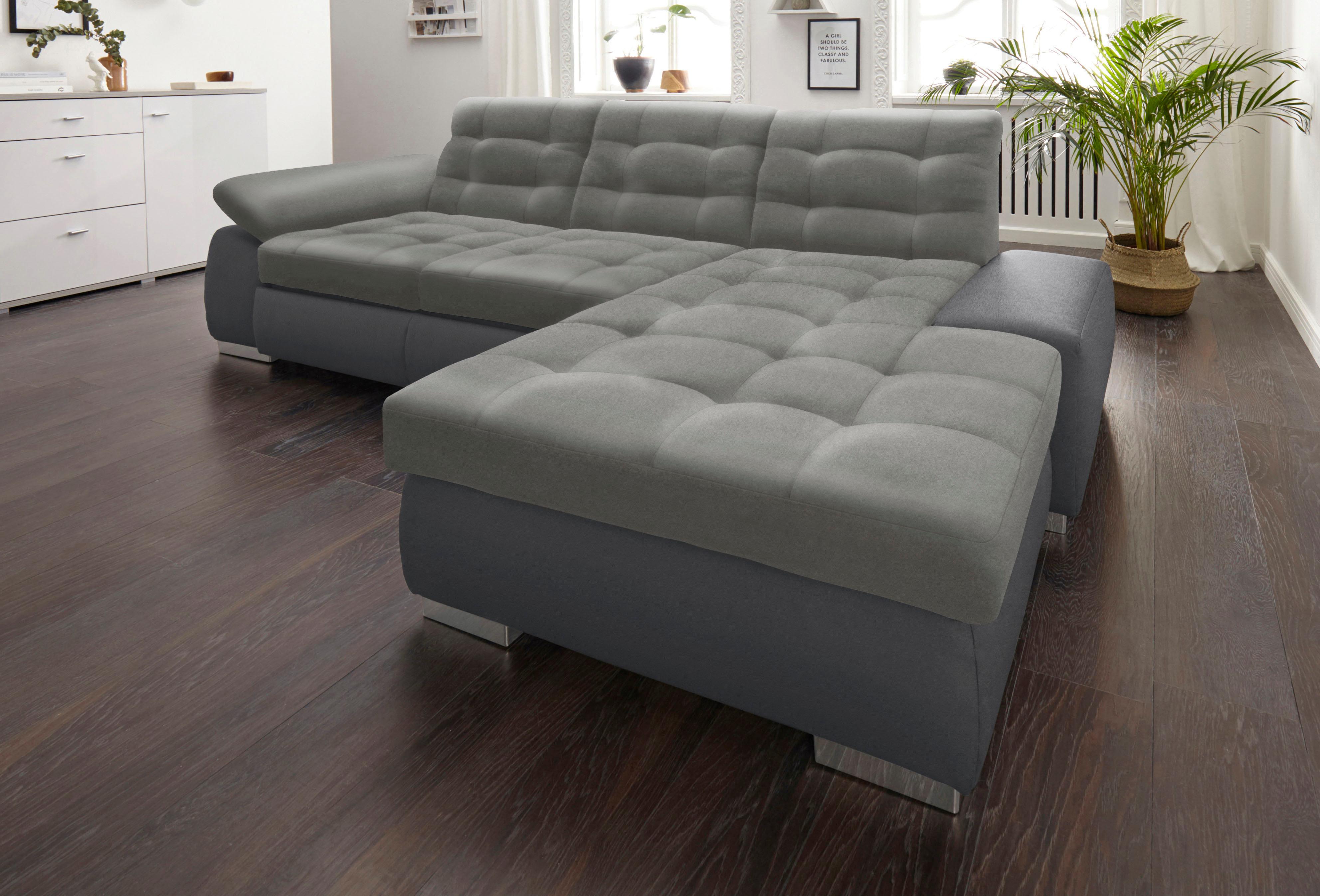 sit&more Ecksofa "Ontario L-Form" XXL, wahlweise mit Schlaffunktion