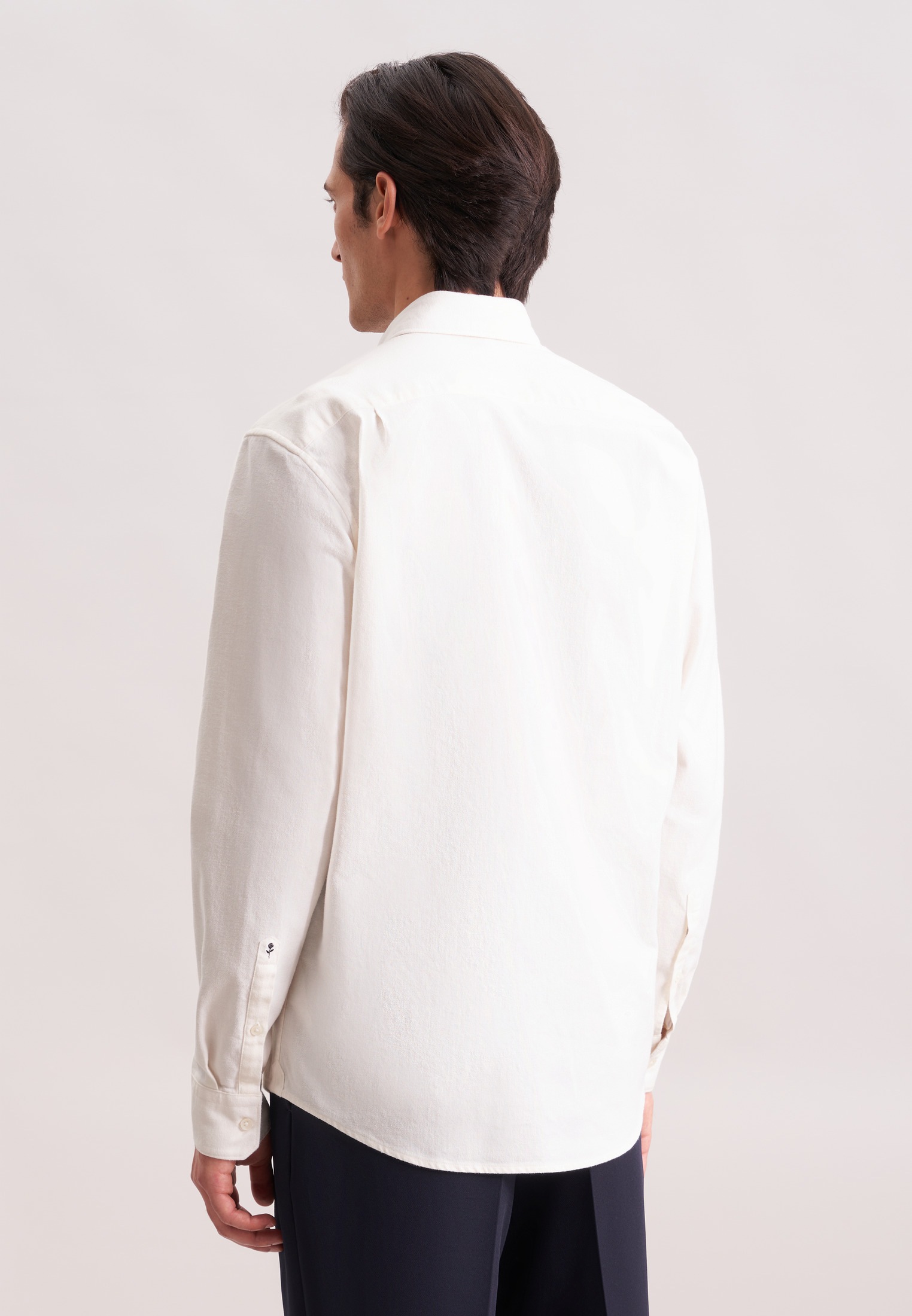 seidensticker Flanellhemd, Regular 1/1 Button-Down-Kragen Uni