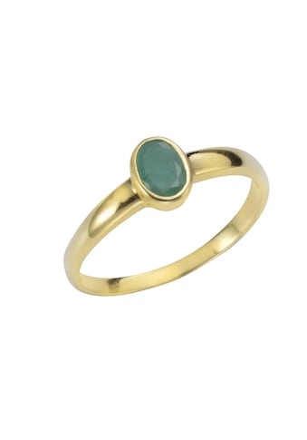 Fingerring »585/- Gelbgold glanz Smaragd«