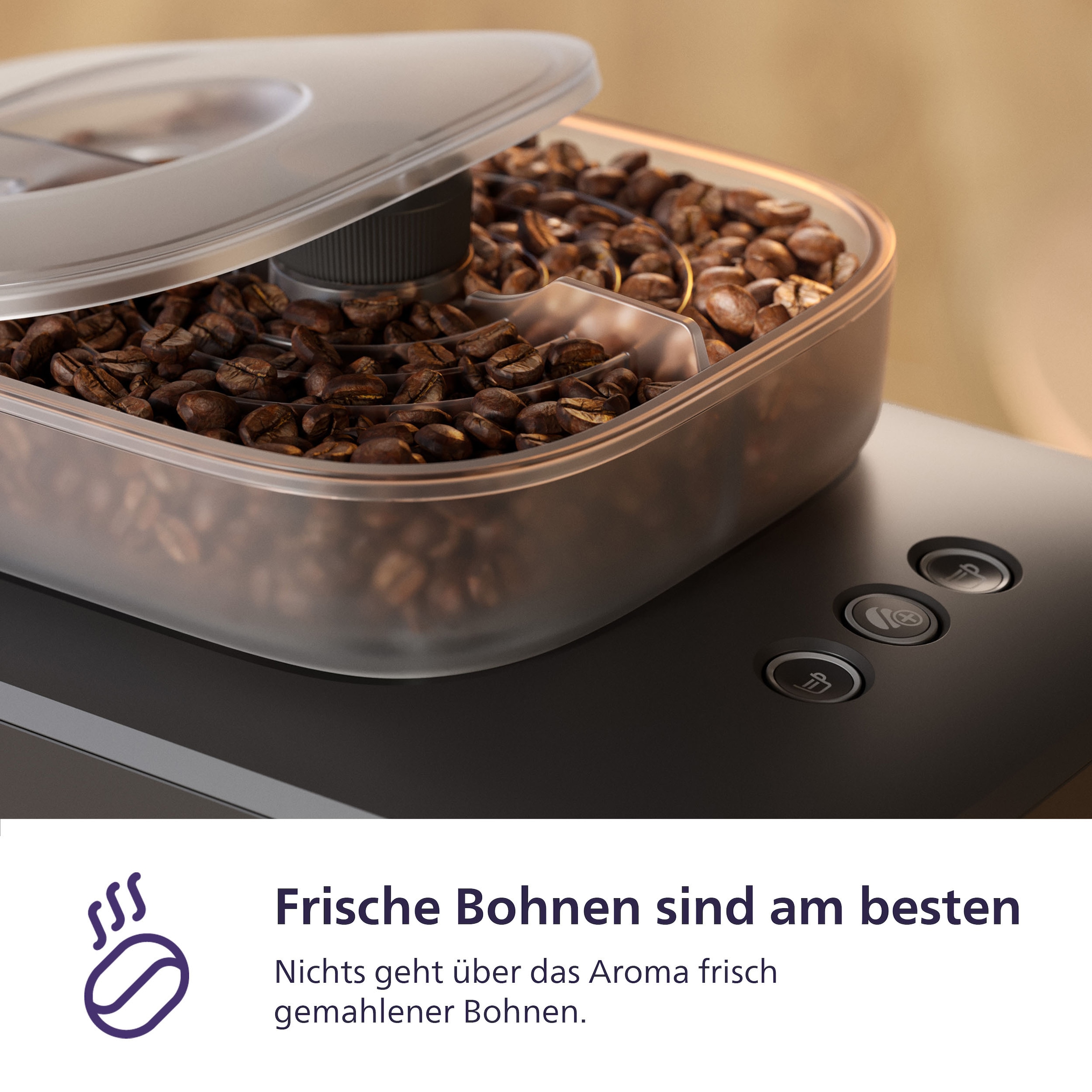 PHILIPS baristina Espressomaschine »mit Bean swap BAR320/60 mit Mahlwerk für ganze Bohnen« Doppelter Bohnenbehälter, 16 bar Pumpendruck, Schwarzgrau