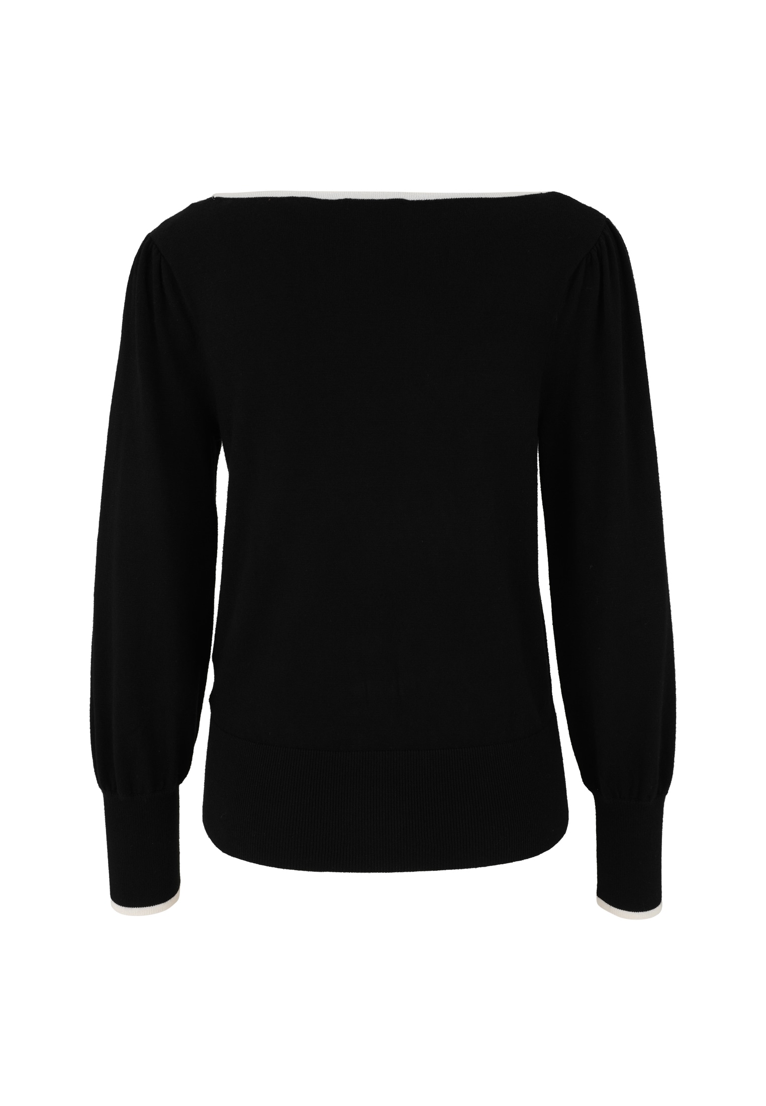 Zero Strickpullover »zero Feinstrickpullover mit Kontrastpaspel«, (1 tlg.), weiteres Detail