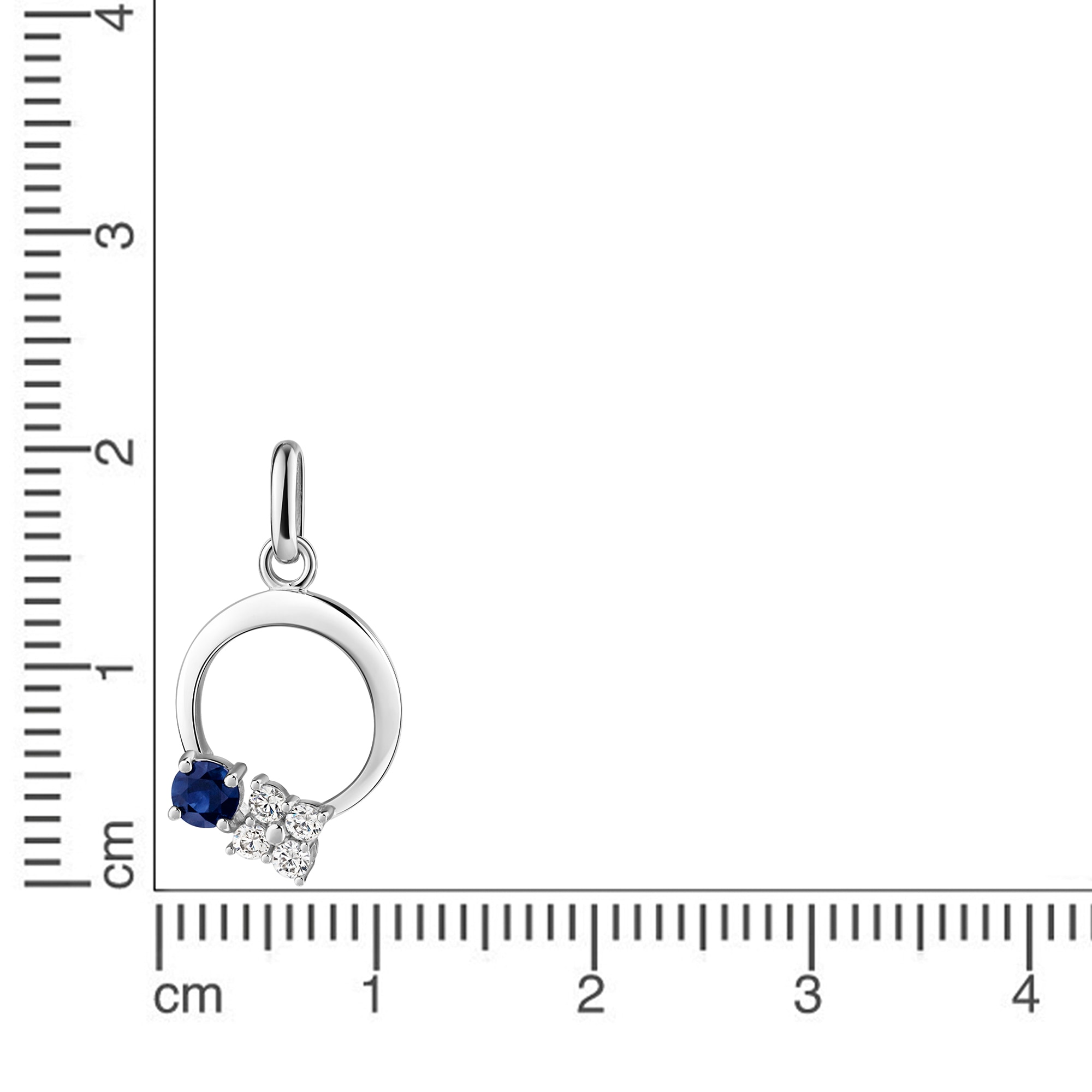 Firetti Kettenanhänger »Schmuck Geschenk Gold 333 Halsschmuck Anhänger Kreis« ()  mit Saphir, Zirkonia (synth.)