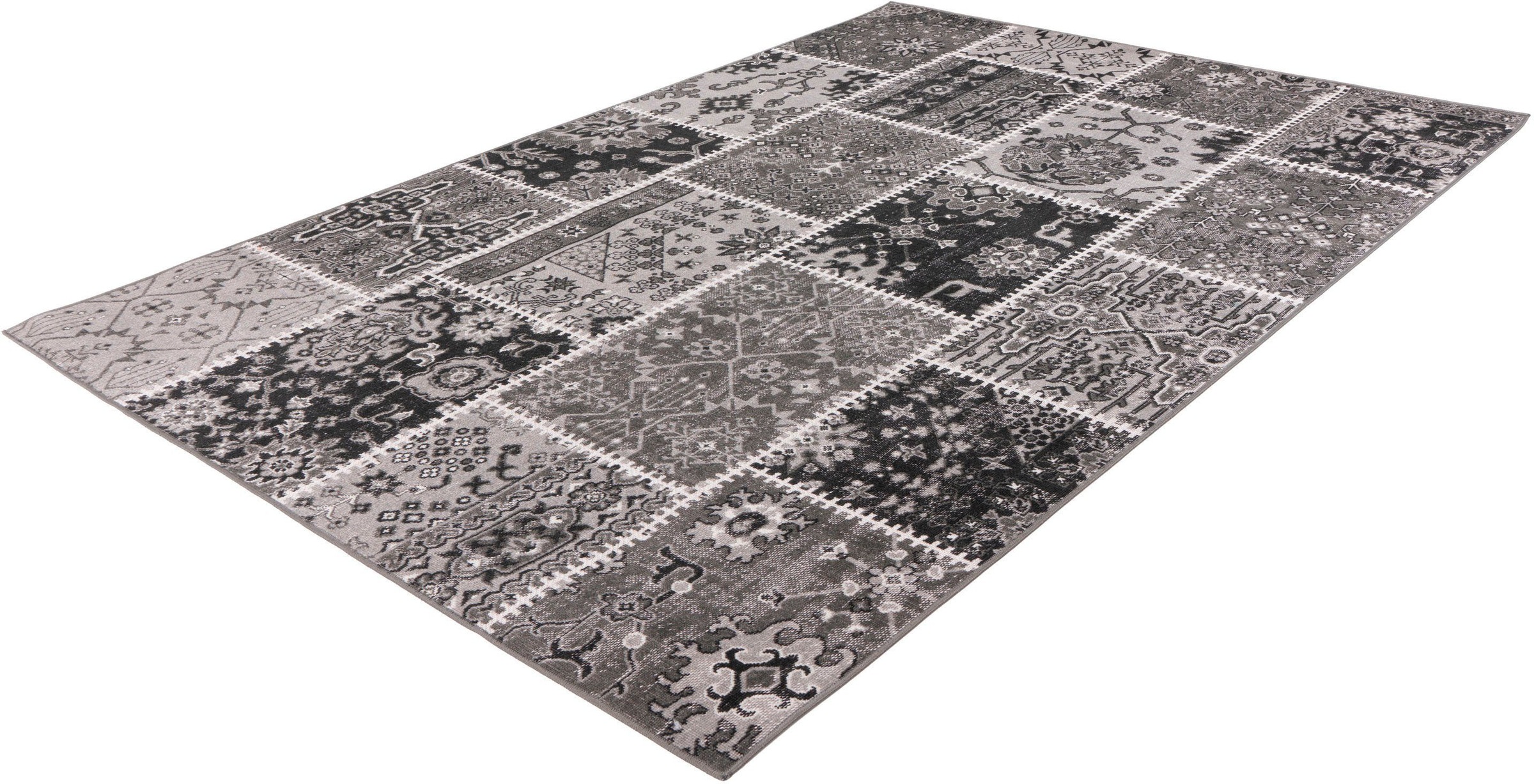 Teppich MY HOME "Darian" Gr. 6, grau, B:200cm H:6mm L:290cm, Kunstfaser, Teppiche, Teppich, Wohnzimmer 3