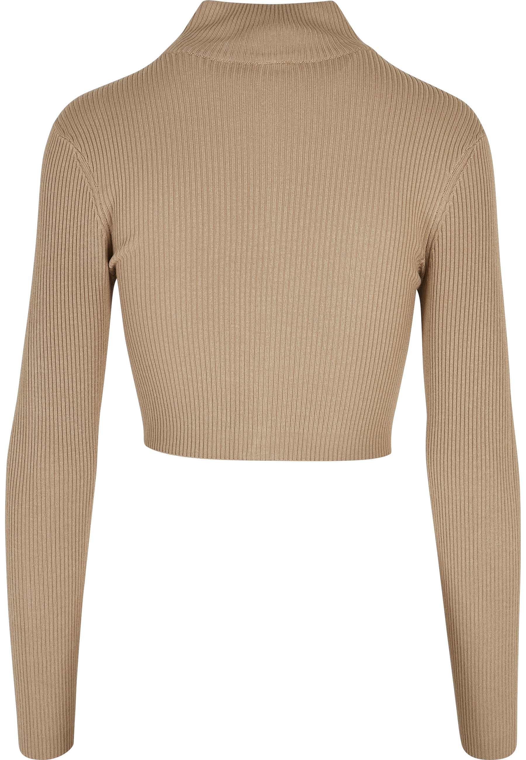 URBAN CLASSICS Cardigan »Urban Classics Damen Ladies Cropped Rib Knit Zip Cardigan« 1 Stk.