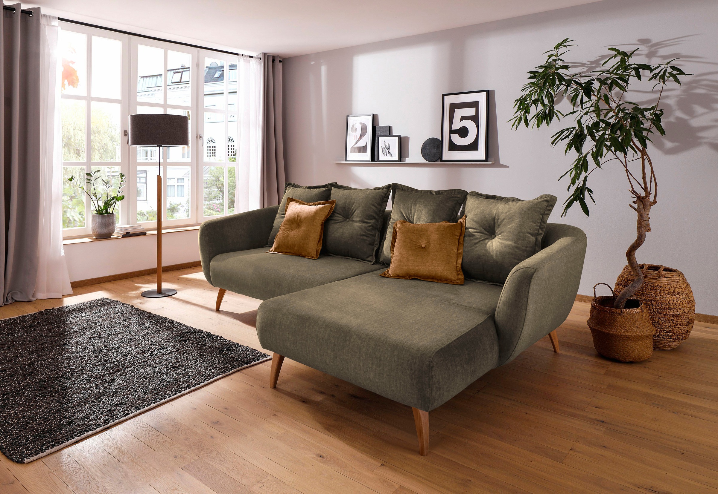Home affaire Ecksofa "Baggio formschöne Polsterecke, bequem, Breite 277cm, günstig online kaufen