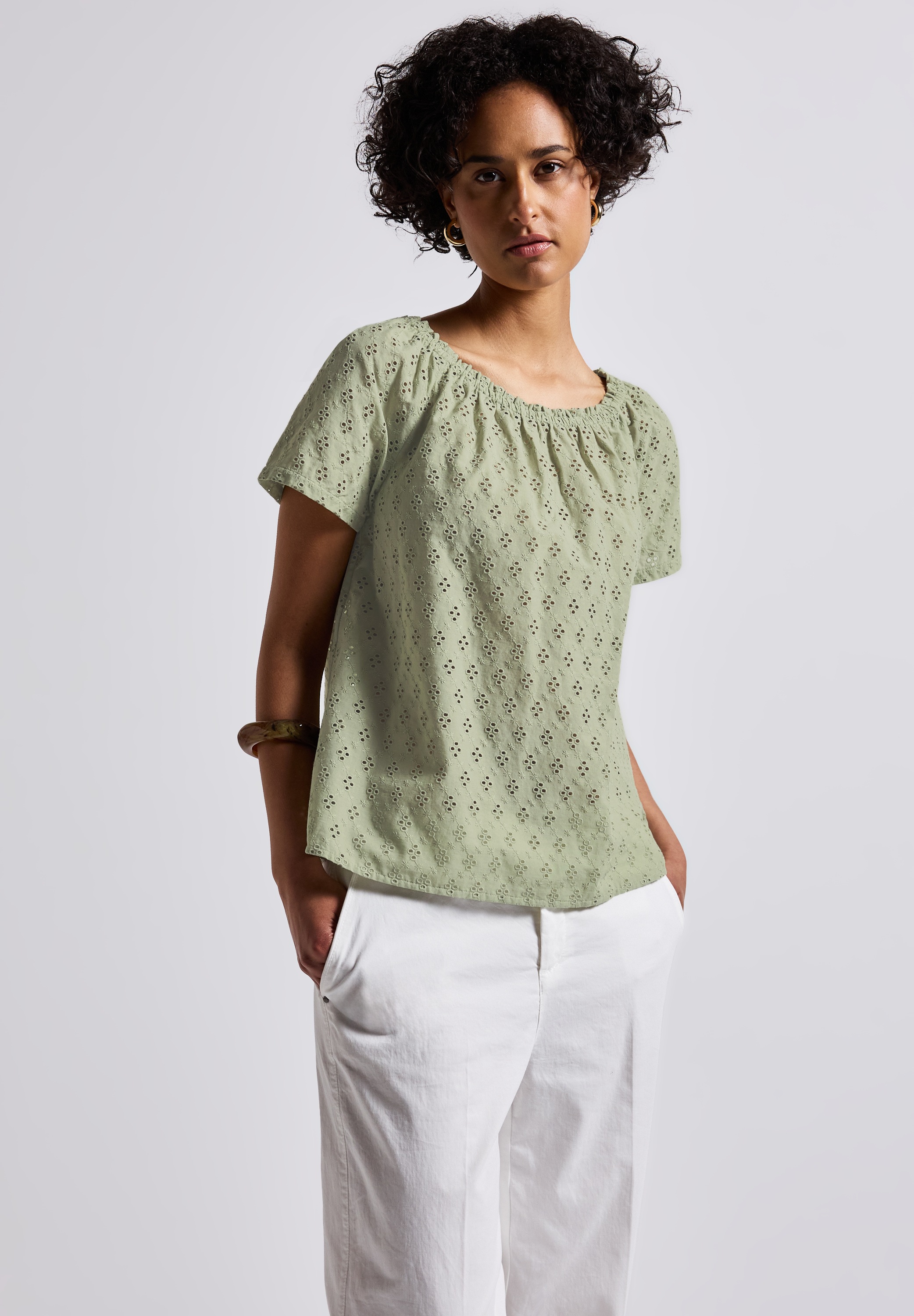 STREET ONE Carmenbluse, aus reiner Baumwolle günstig online kaufen