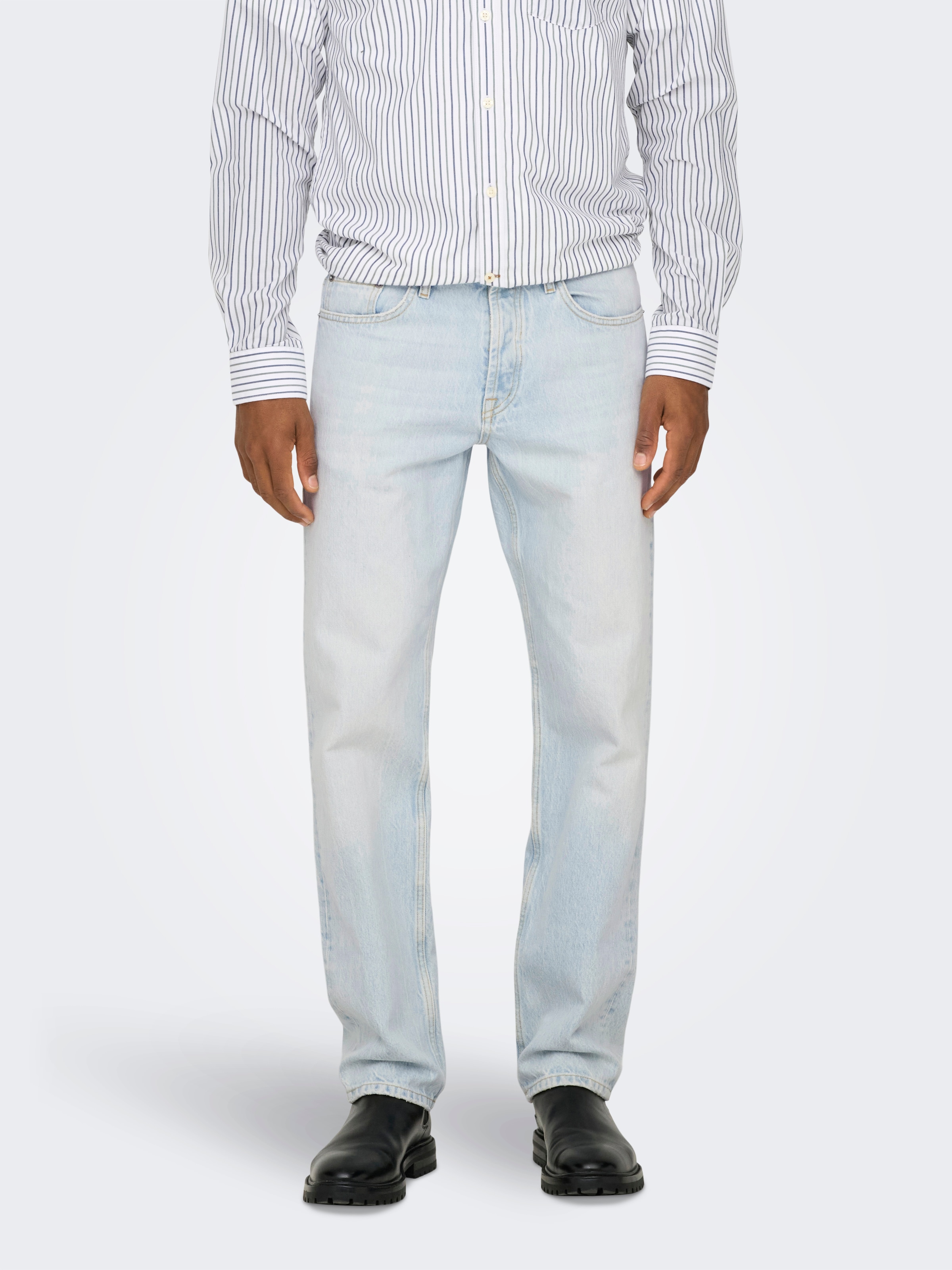 ONLY & SONS Regular-fit-Jeans "ONSEDGE STRAIGHT BROMO 0017 DOT DNM NOOS" günstig online kaufen