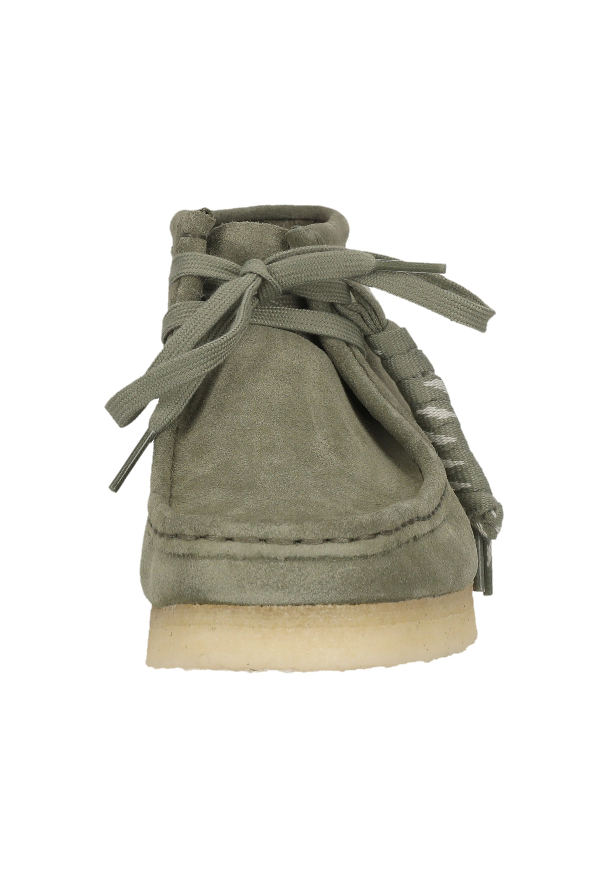 Clarks Schnürschuh »Wallabee Boot. Khaki/Green Sde«  mit ikonischer Sohle