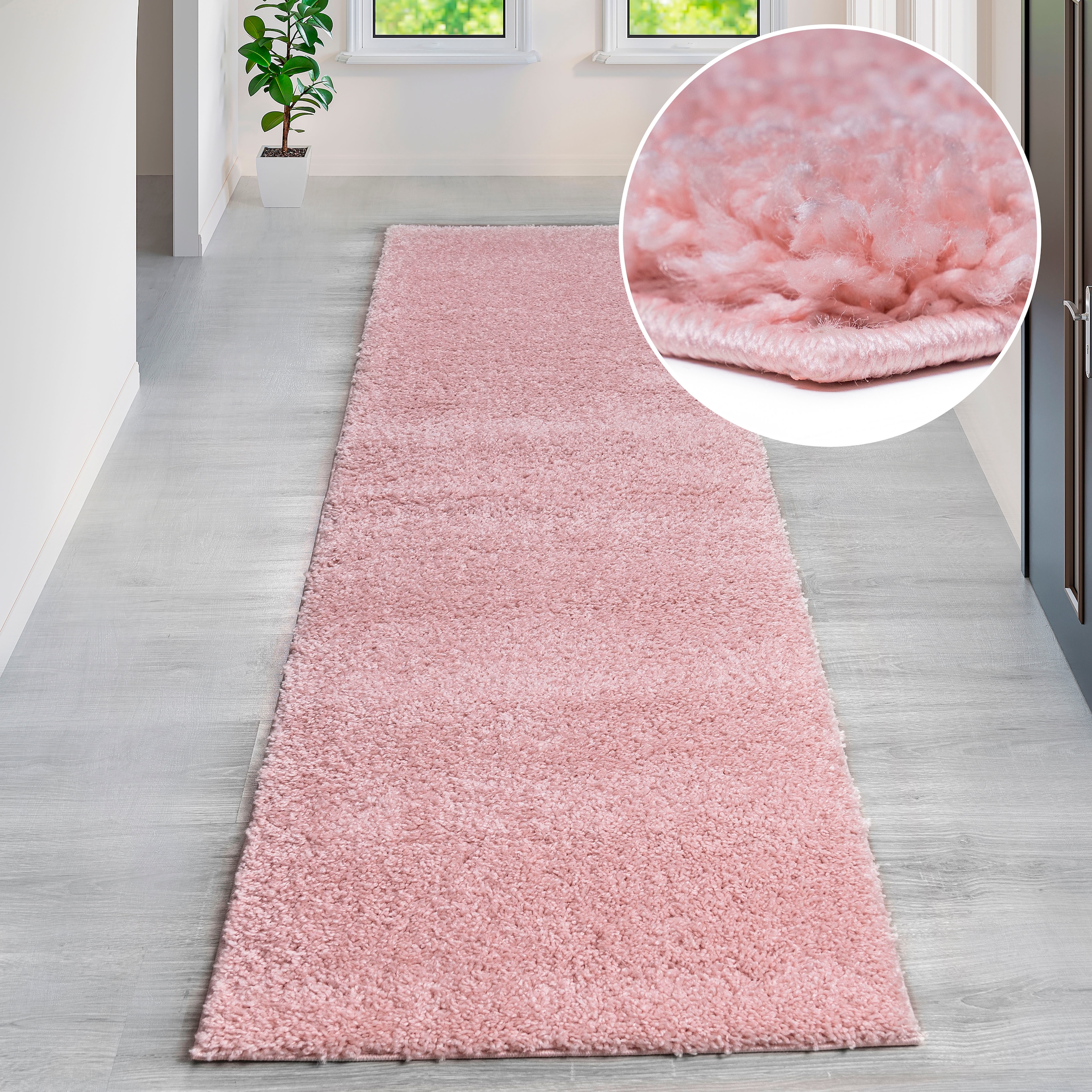 OTTO home Hochflor-Teppich "Viva Shaggy, in Standard- und Premium-Qualität, 30 mm oder 45 mm Höhe" rechteckig 30 mm Höhe Uni Farben, einfarbig, weich, kuschelig, Läufer, Kundenliebling