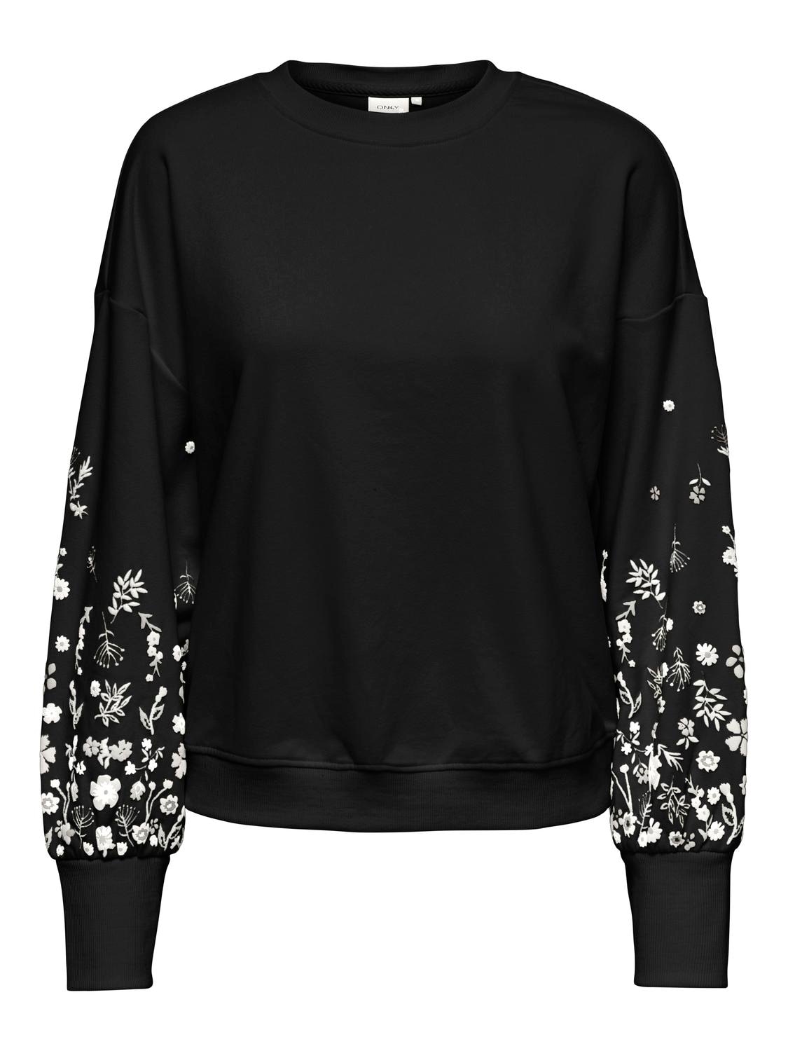 ONLY Sweatshirt "ONLBROOKE L/S O-NECK FLOWER SWT" günstig online kaufen