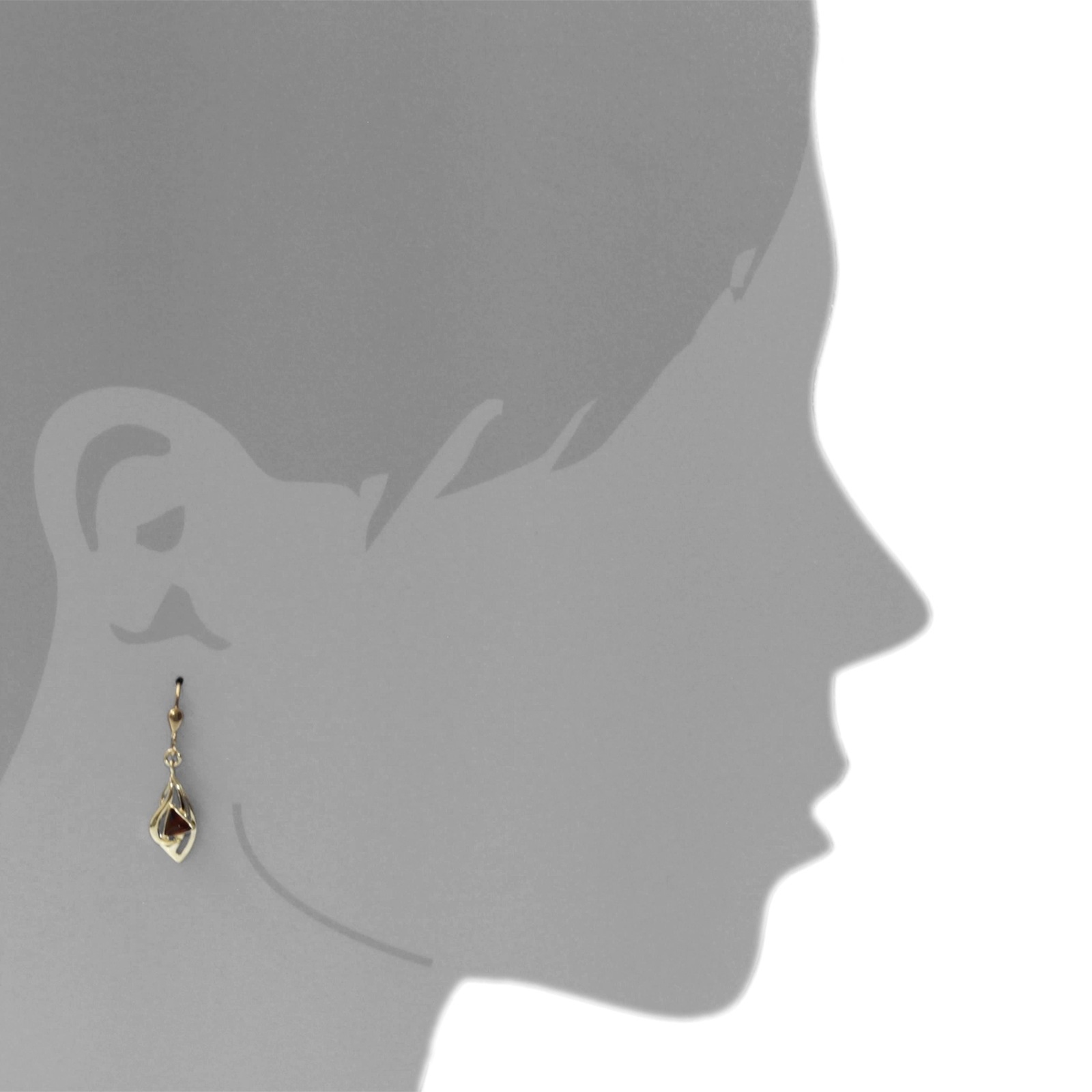 Paar Ohrhänger OSTSEE-SCHMUCK "- Sadie - Gold 333/000 - Bernstein" Gr. 35, gold (gold 333, goldfarben, gelb), Ohrringe, Damen, Gelbgold 333 5