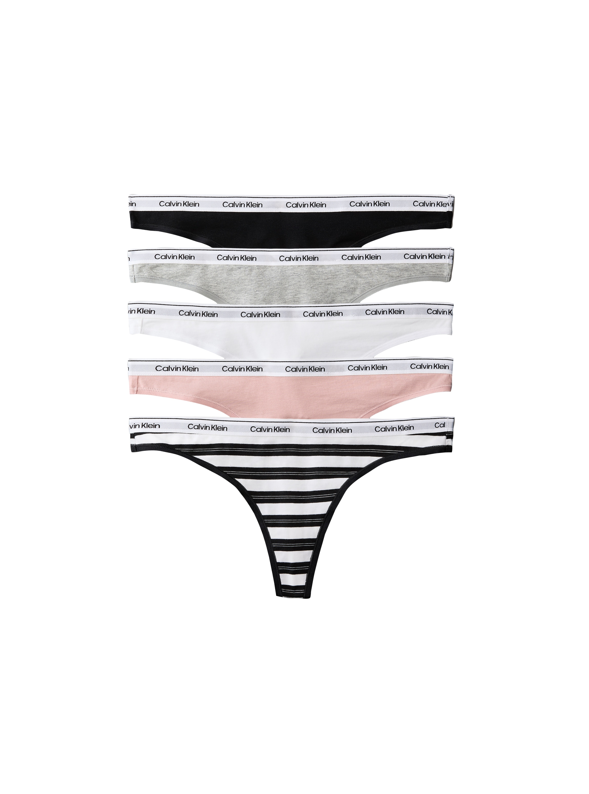 Calvin Klein Underwear Tanga "THONG 5 PK" Packung, Körpernahe Passform