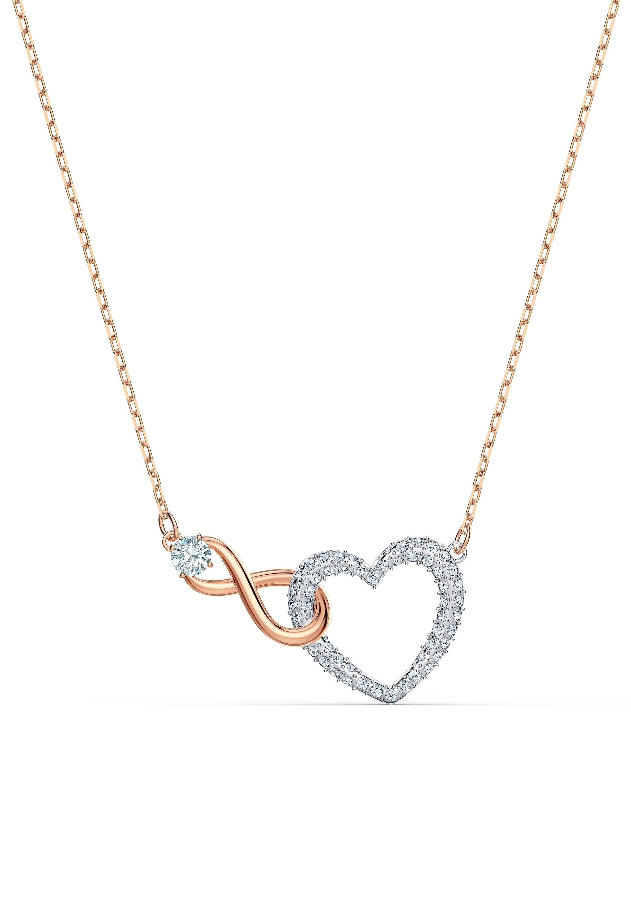 mit kaufen Kette Anhänger Swarovski | 5518865«, mit Swarovski® Infinity weiss, BAUR Kristallen Metallmix, Heart, »Unendlichkeitsschleife/Herz,