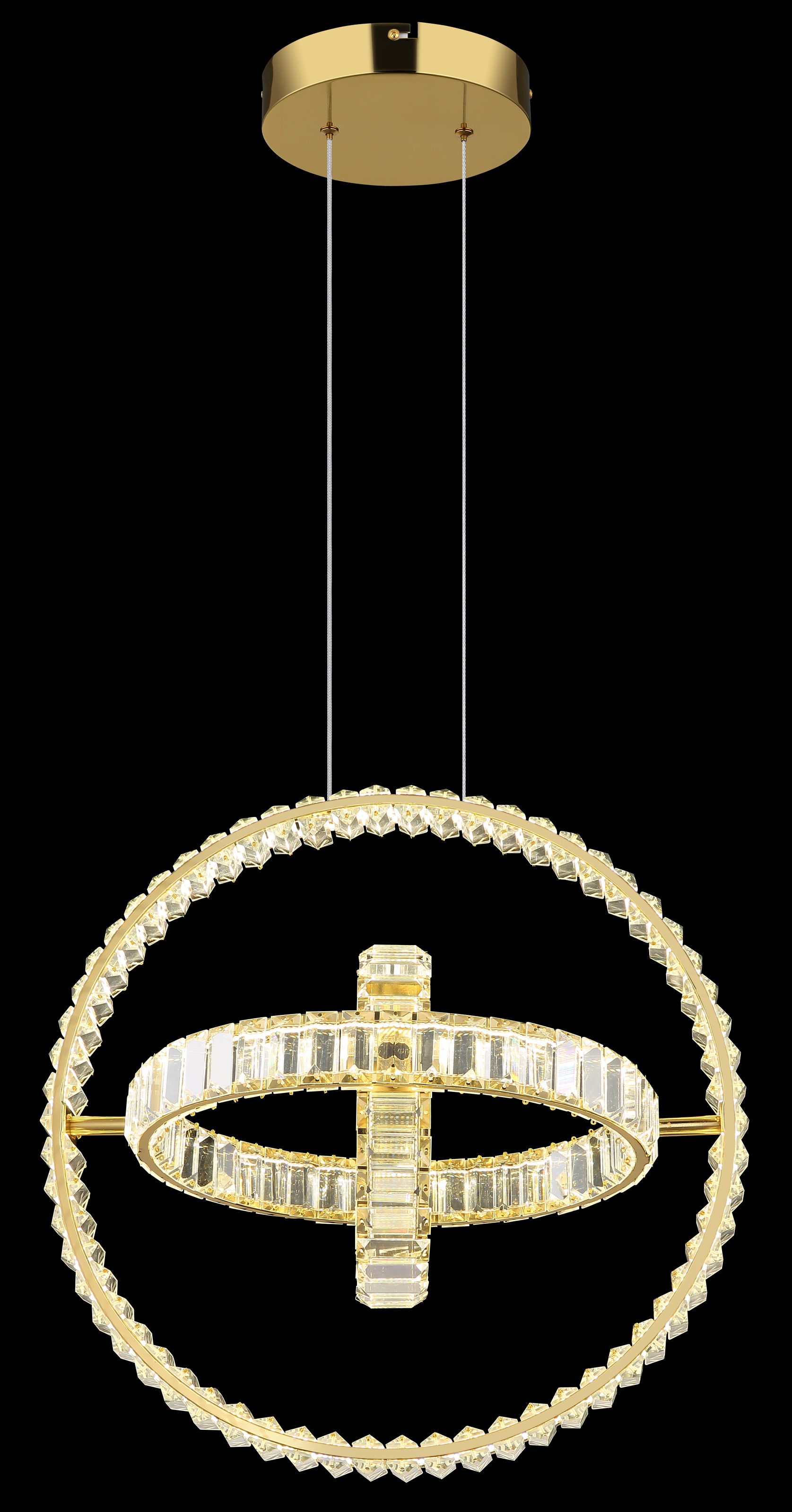 GLOBO LIGHTING Hängeleuchte »NEIL« LED-Modul 1 Stk. LED Kristall Hängeleuchte für Esszimmer gold