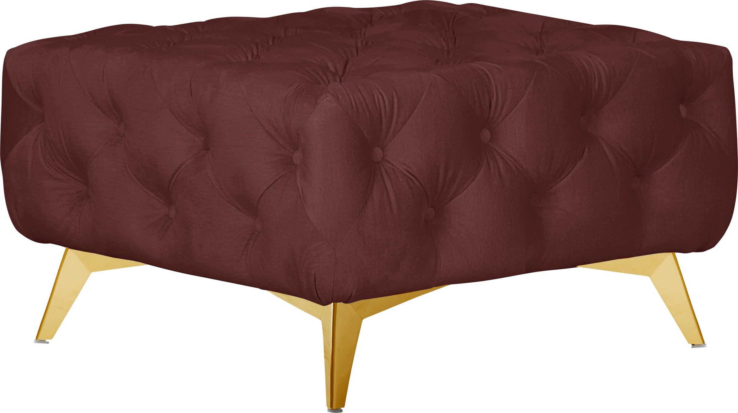 Thumbnail - Leonique Polsterhocker "Amaury" Chesterfield-Optik, Breite 80cm, Fußfarbe wählbar