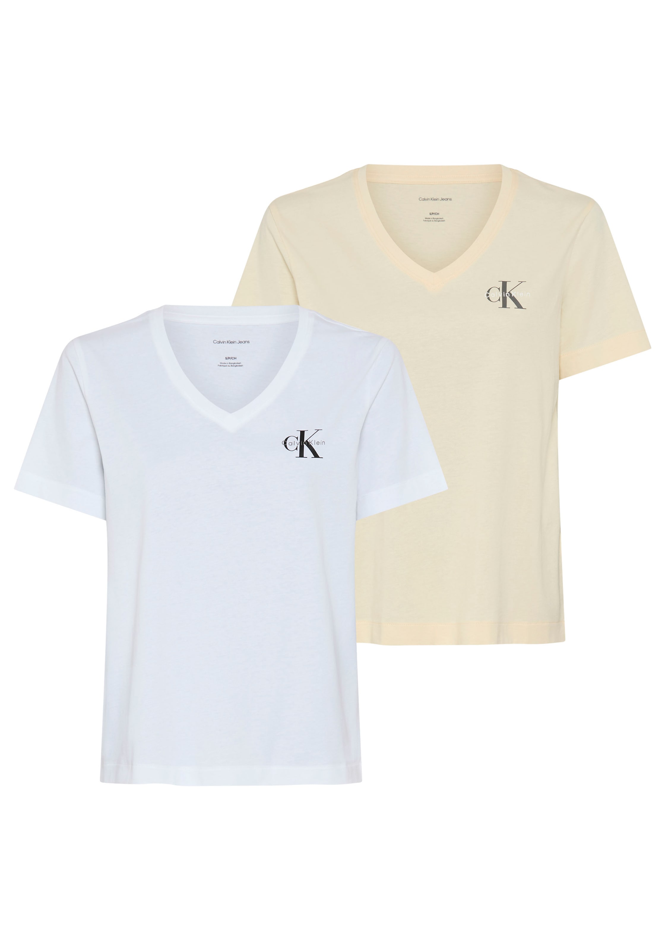 Calvin Klein Jeans T-Shirt "MONOLOGO VNK 2PACK TEE" Packung, 2er-Pack, 2, L günstig online kaufen
