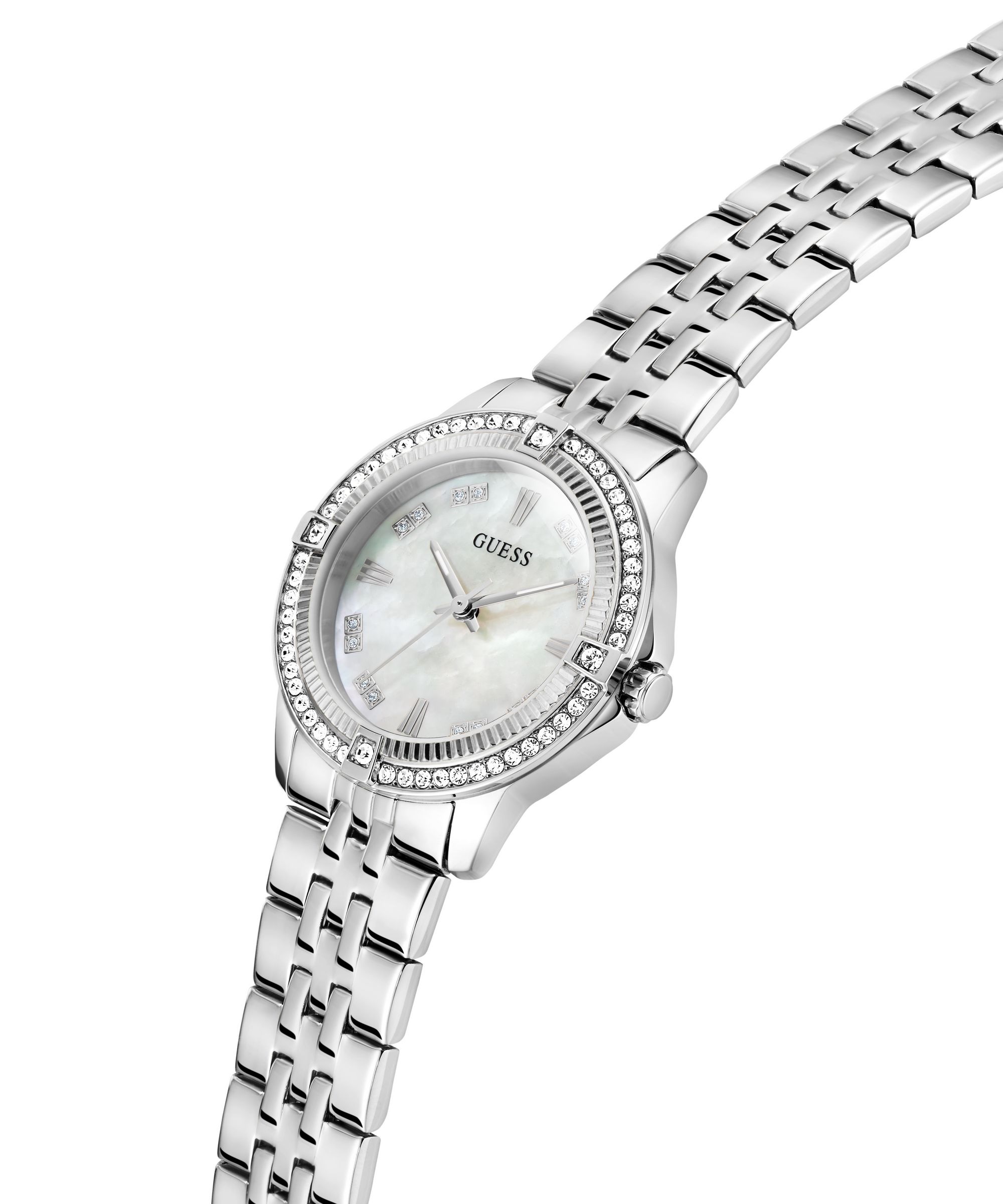 Guess Quarzuhr »COLETTE« Armbanduhr, Damenuhr, Edelstahlarmband, analog