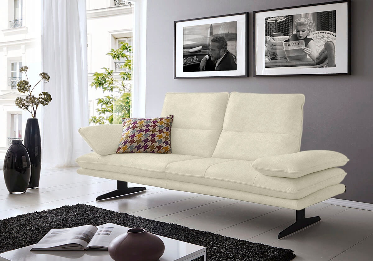 W.SCHILLIG 2-Sitzer "broadway, Designsofa mit tollem Sitzkomfort, Breite 216cm" Sitztiefenverstellung, Kopfteil- & Seitenteilverstellung, Breite 216cm