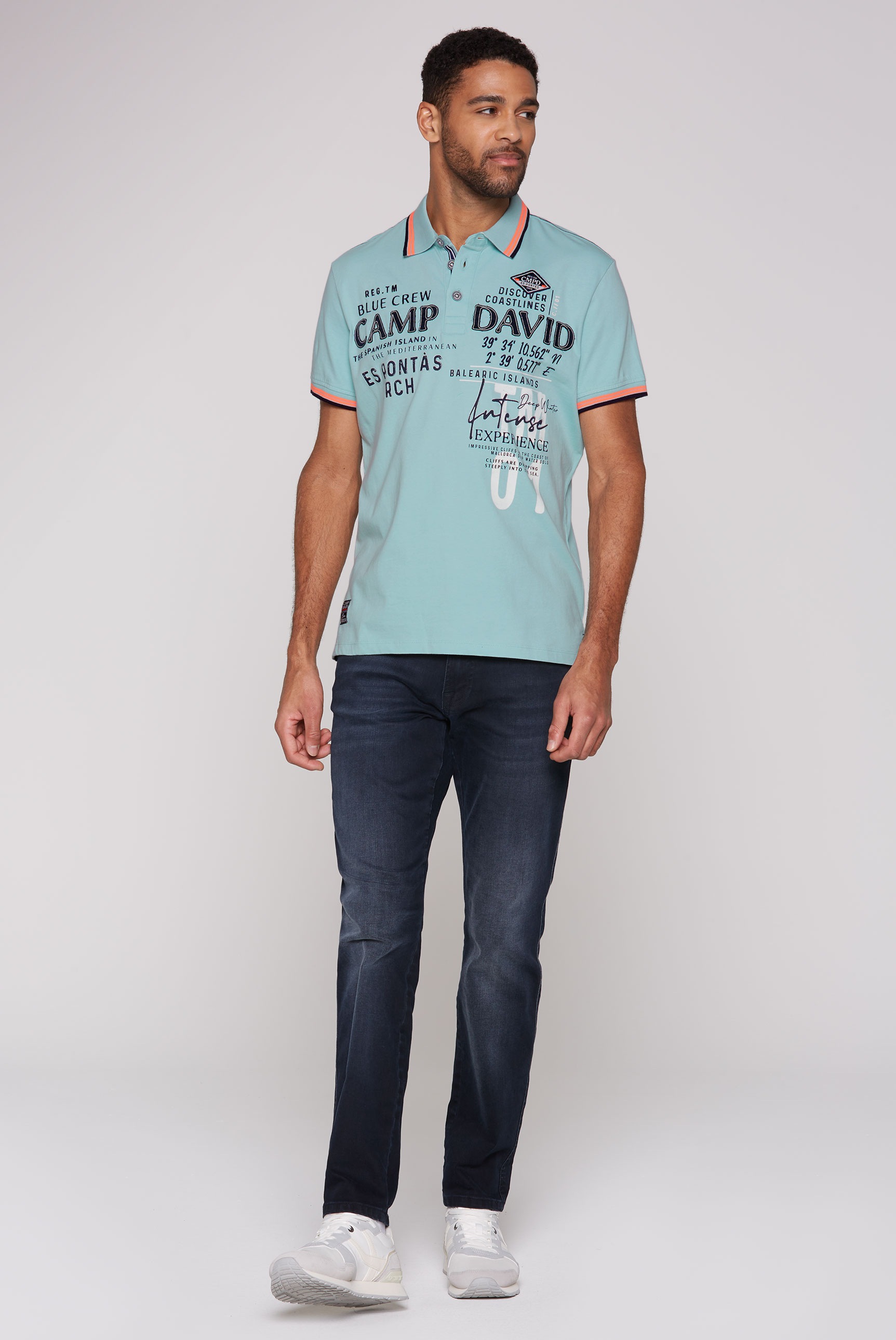CAMP DAVID Poloshirt, mit Logo Artworks