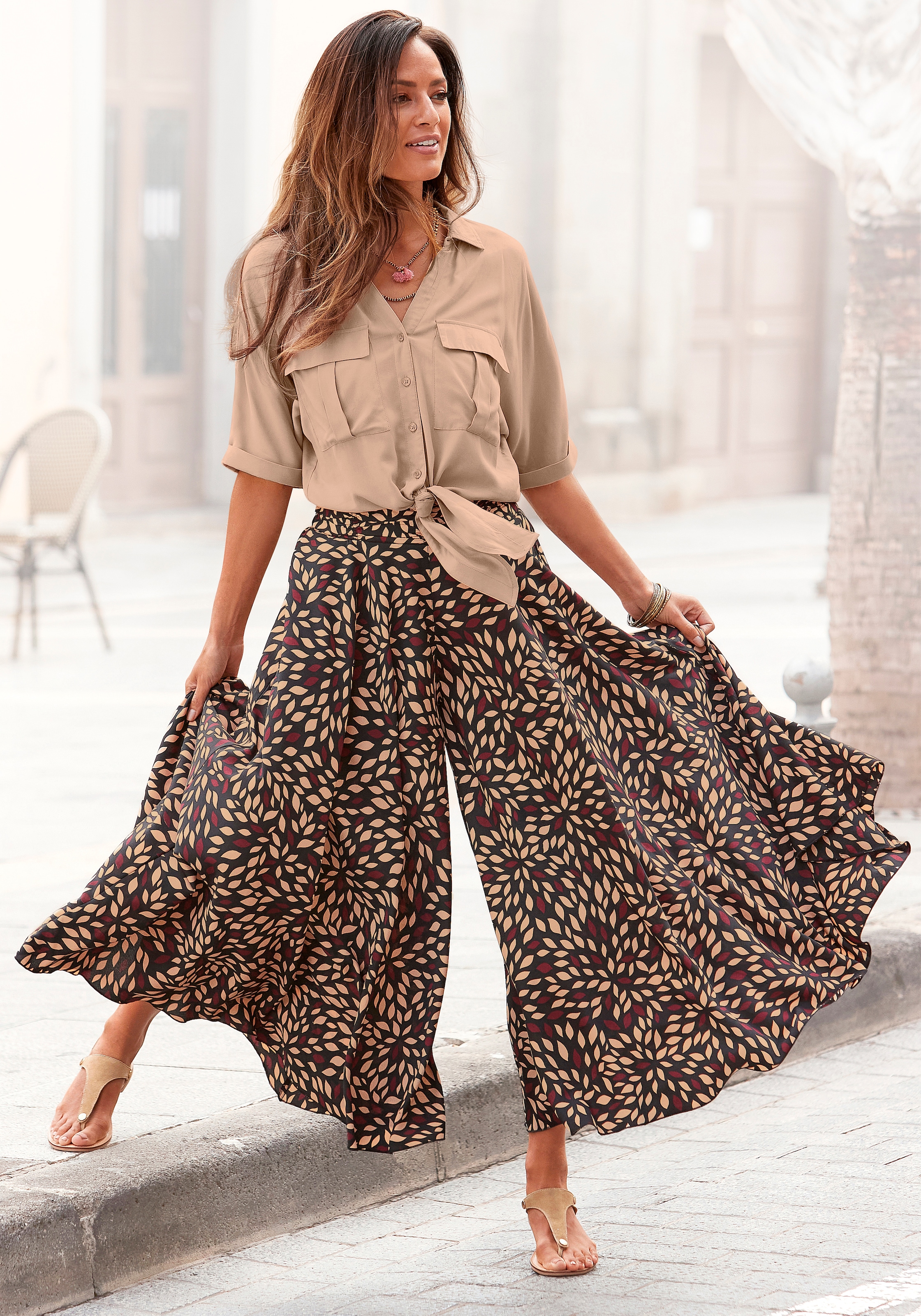 LASCANA Hosenrock "mit extra weitem Bein" Culotte, extra weites Bein, luftige Sommerhose, Schlupfhose