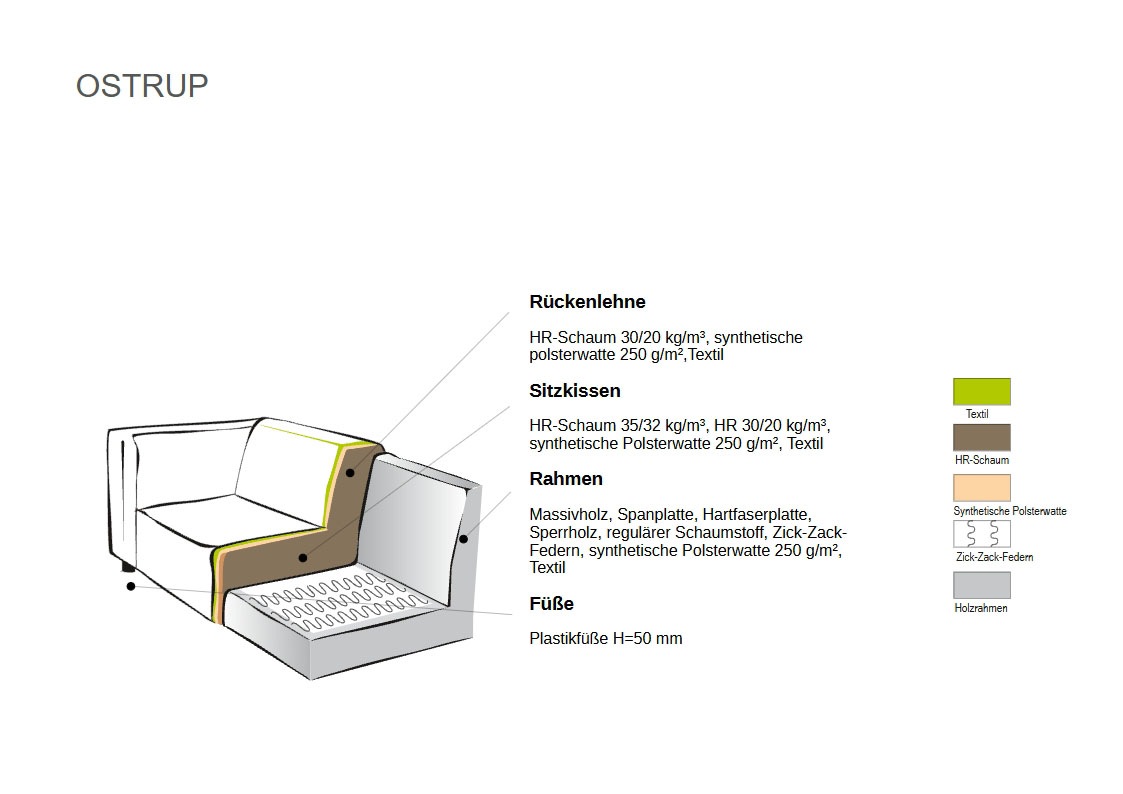 Thumbnail - Home affaire Polsterhocker "Ostrup" schlichtes modernes Design, in verschiedenen Farben