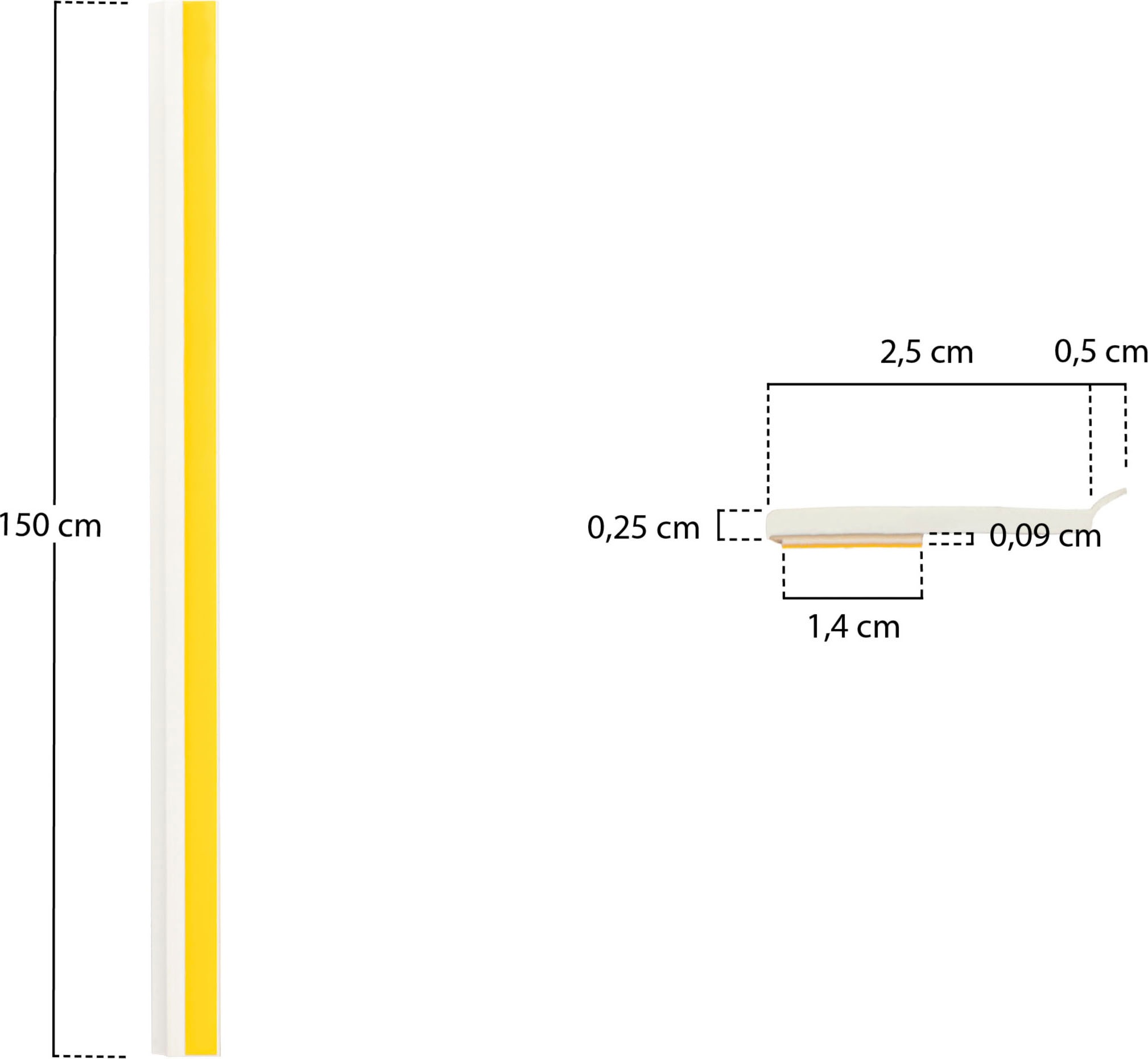 SCHELLENBERG Zierleiste »PVC-Flachleiste«, selbstklebend, 1,5 m Länge, 3 cm Breite